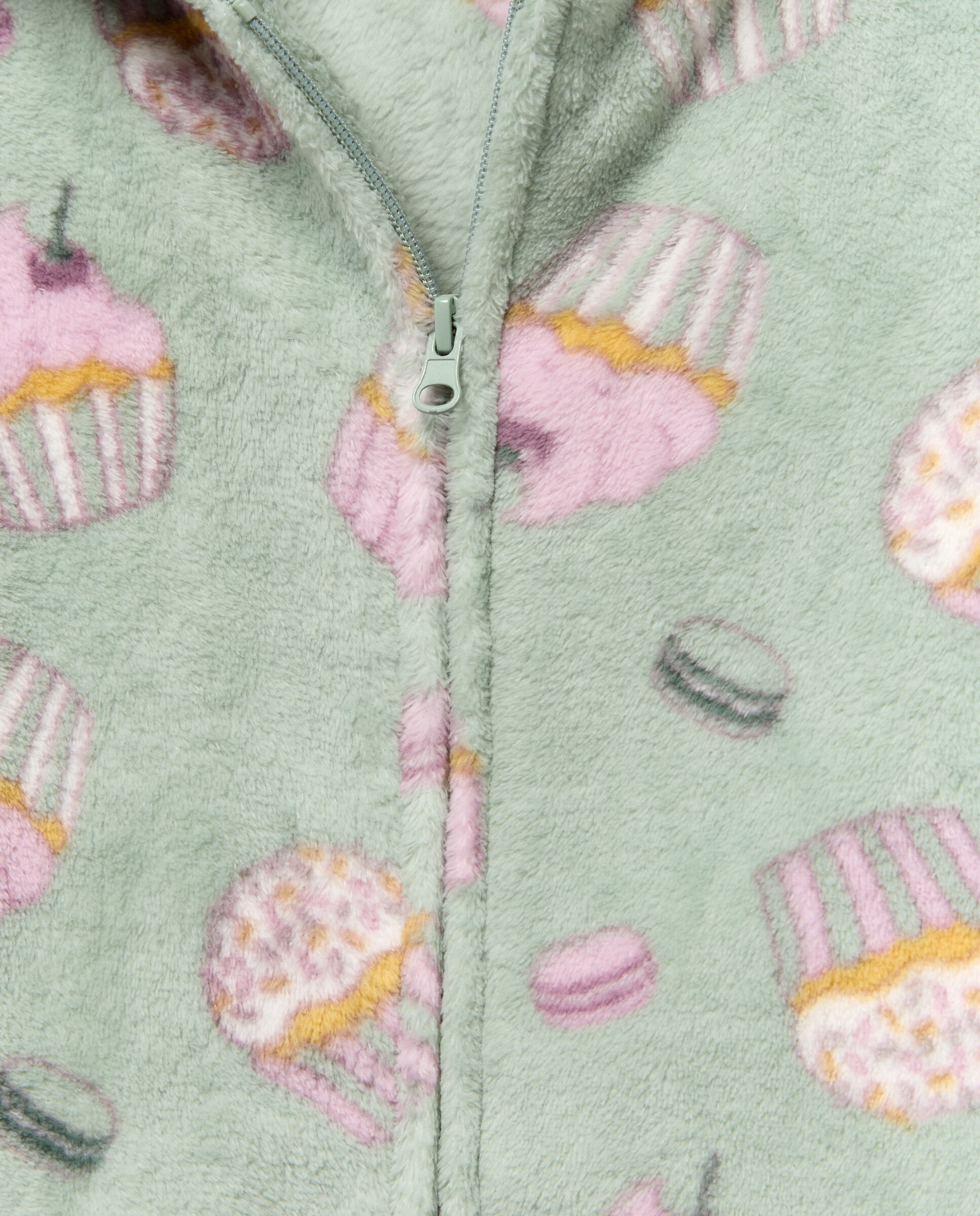 Robe com Fecho de Correr e Estampado de Fantasia Cotton Juice Verde-5