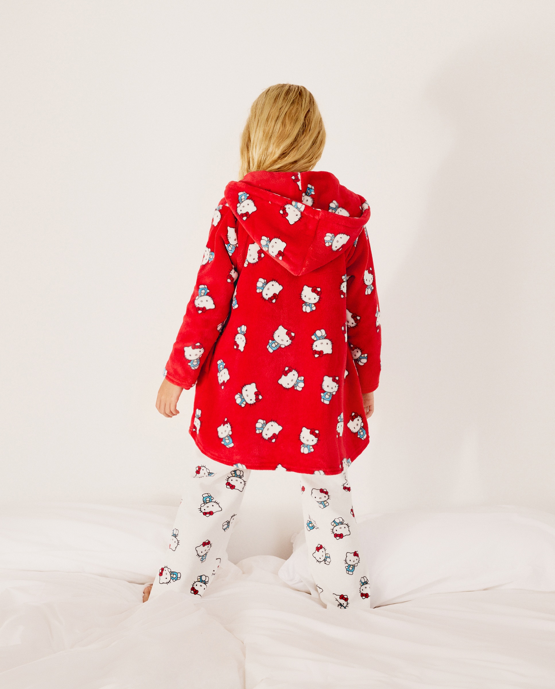 Imagen 4 de Bata con fantasía HELLO KITTY de niña - Cotton Juice - Rojo Rojo