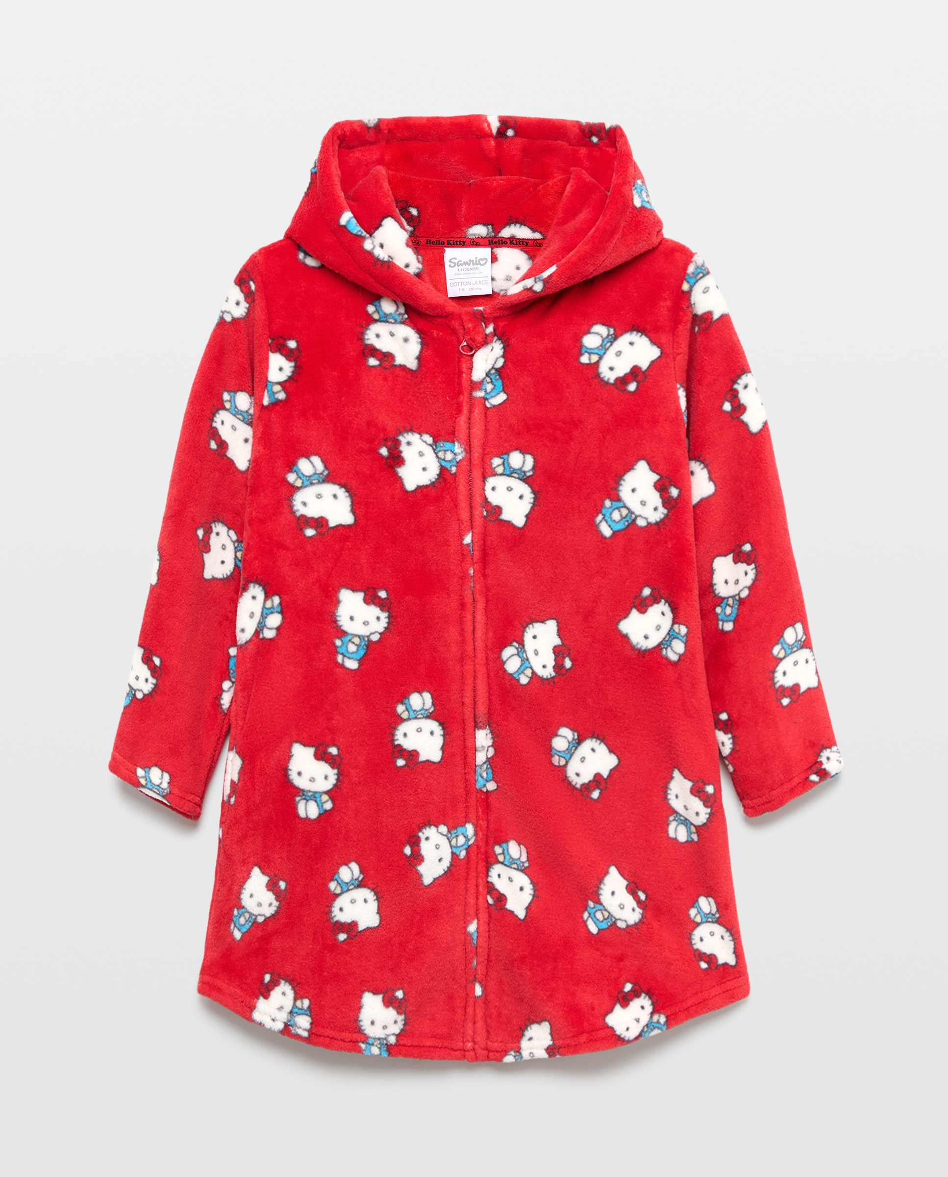 Imagen 5 de Bata con fantasía HELLO KITTY de niña - Cotton Juice - Rojo Rojo