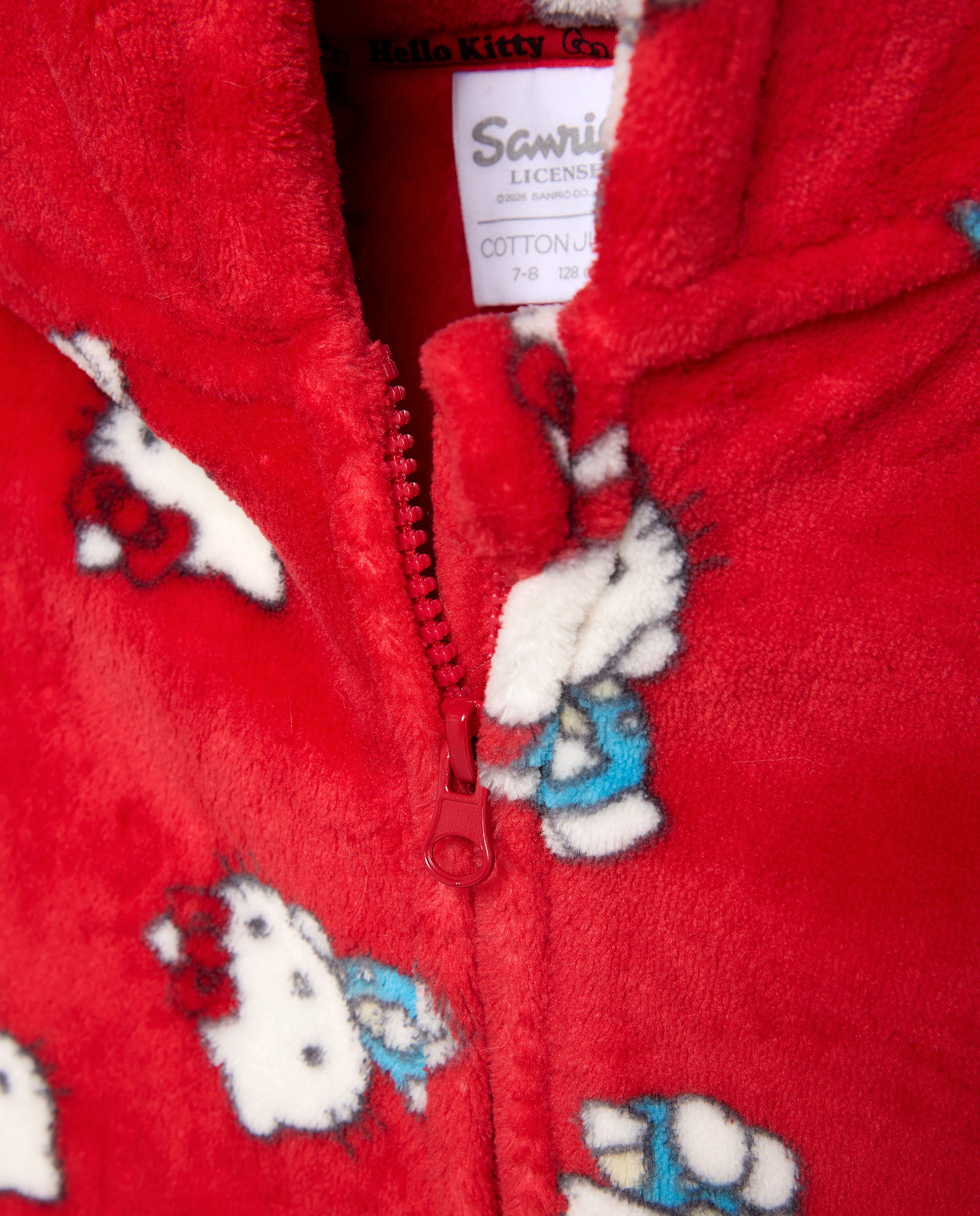 Imagen 6 de Bata con fantasía HELLO KITTY de niña - Cotton Juice - Rojo Rojo