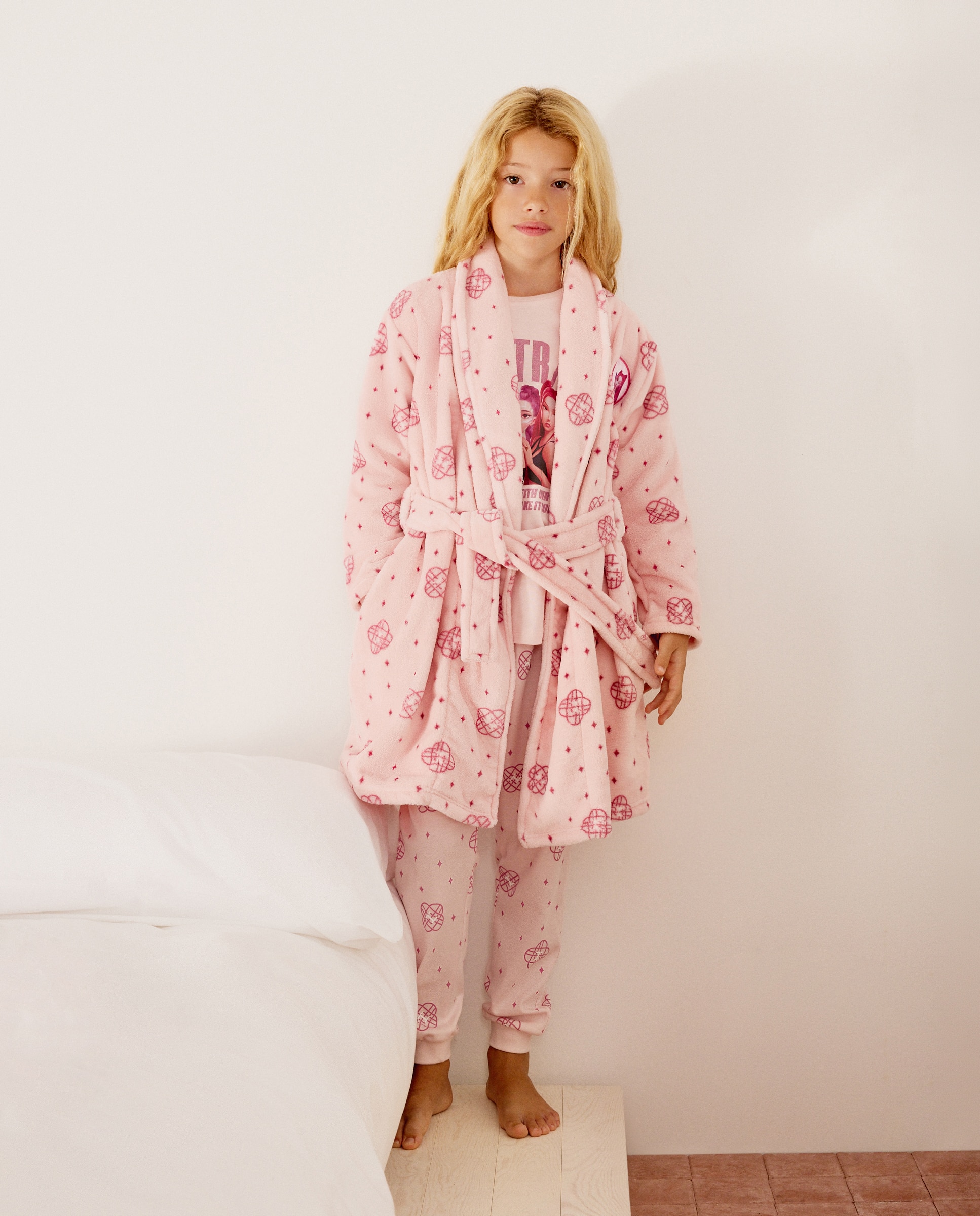 Bata fantasía K-POP de niña - Cotton Juice - Rosa Rosa-1