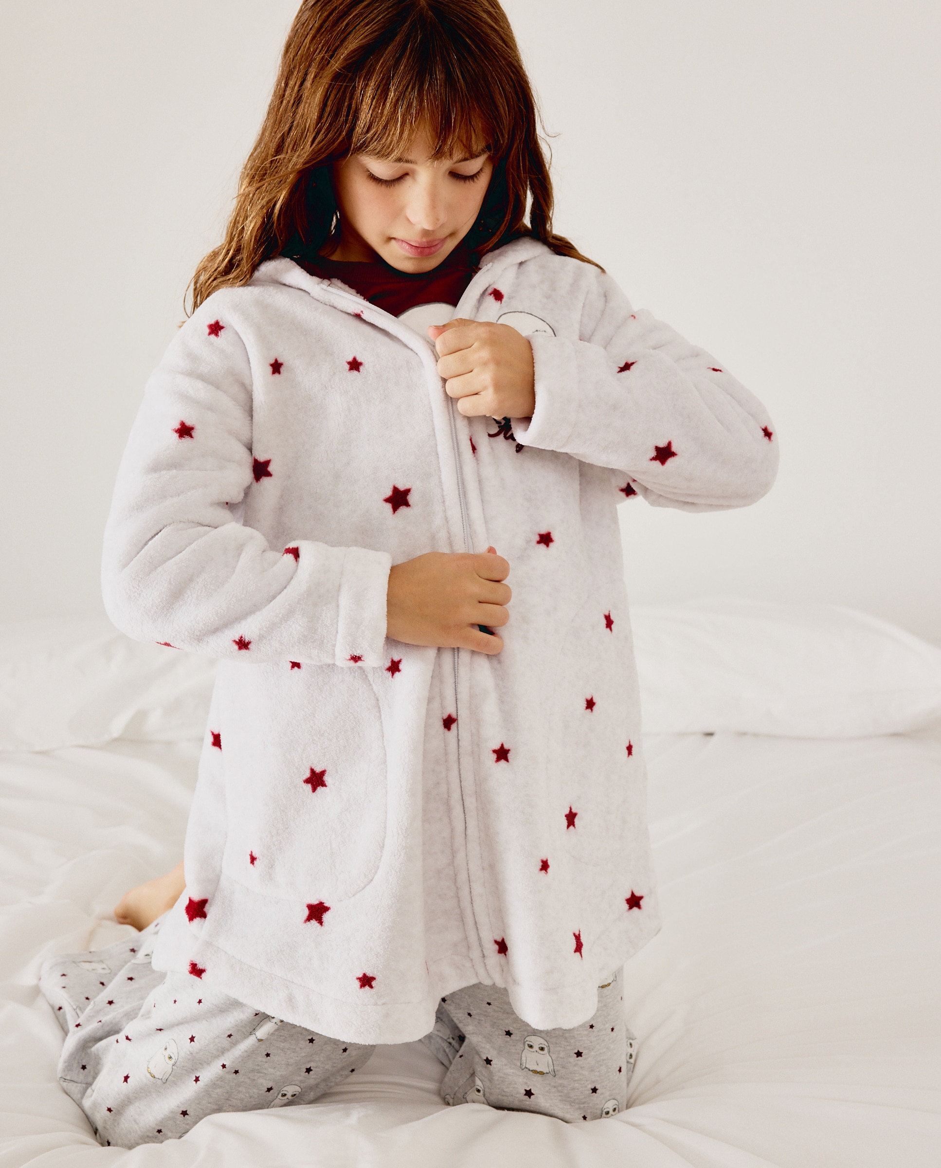 Imagen 2 de Bata Harry Potter Lechuza de niña - Cotton Juice - 820 Gris medio 820 Gris medio