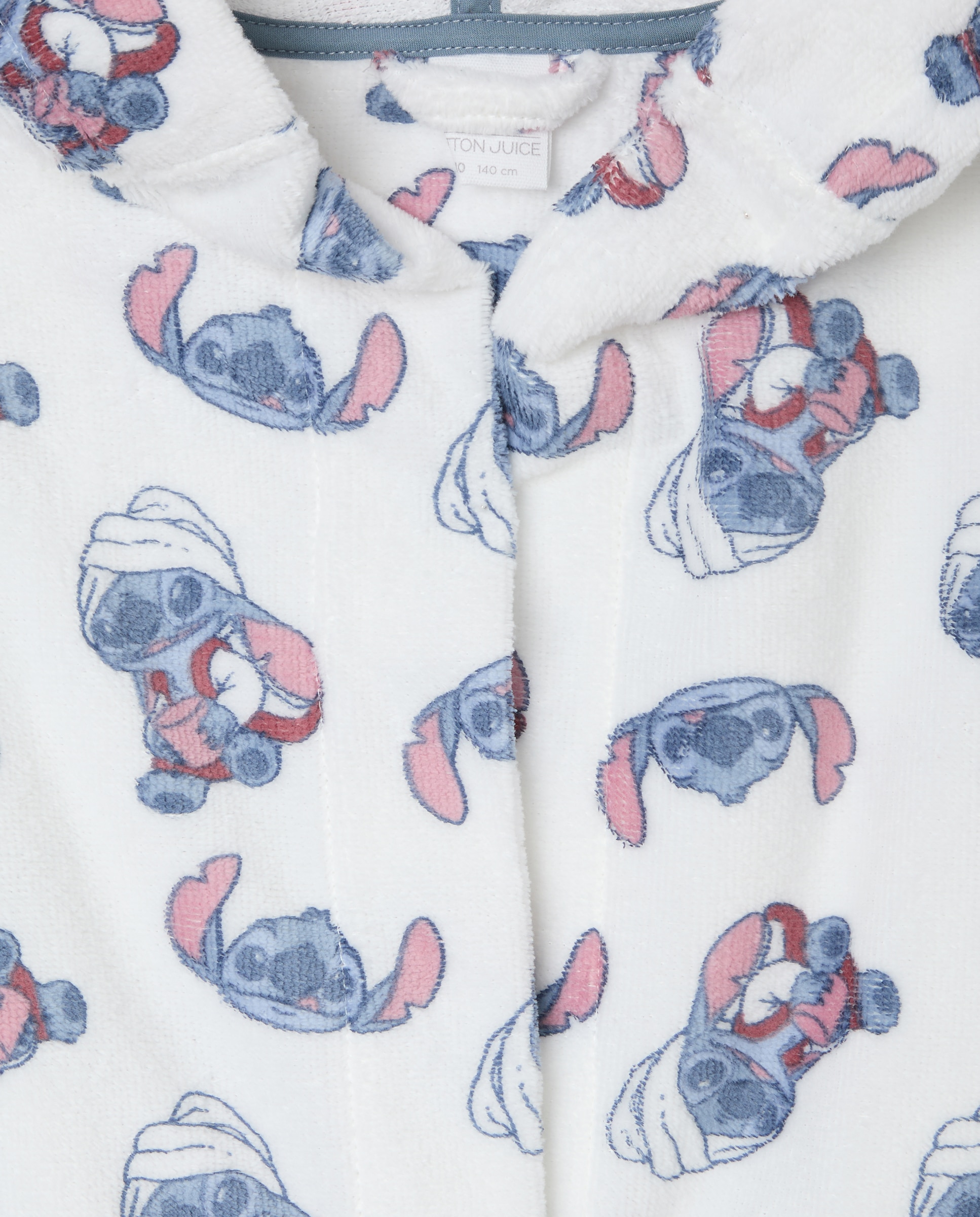 Roupão de Banho com Estampado Stitch Branco-5