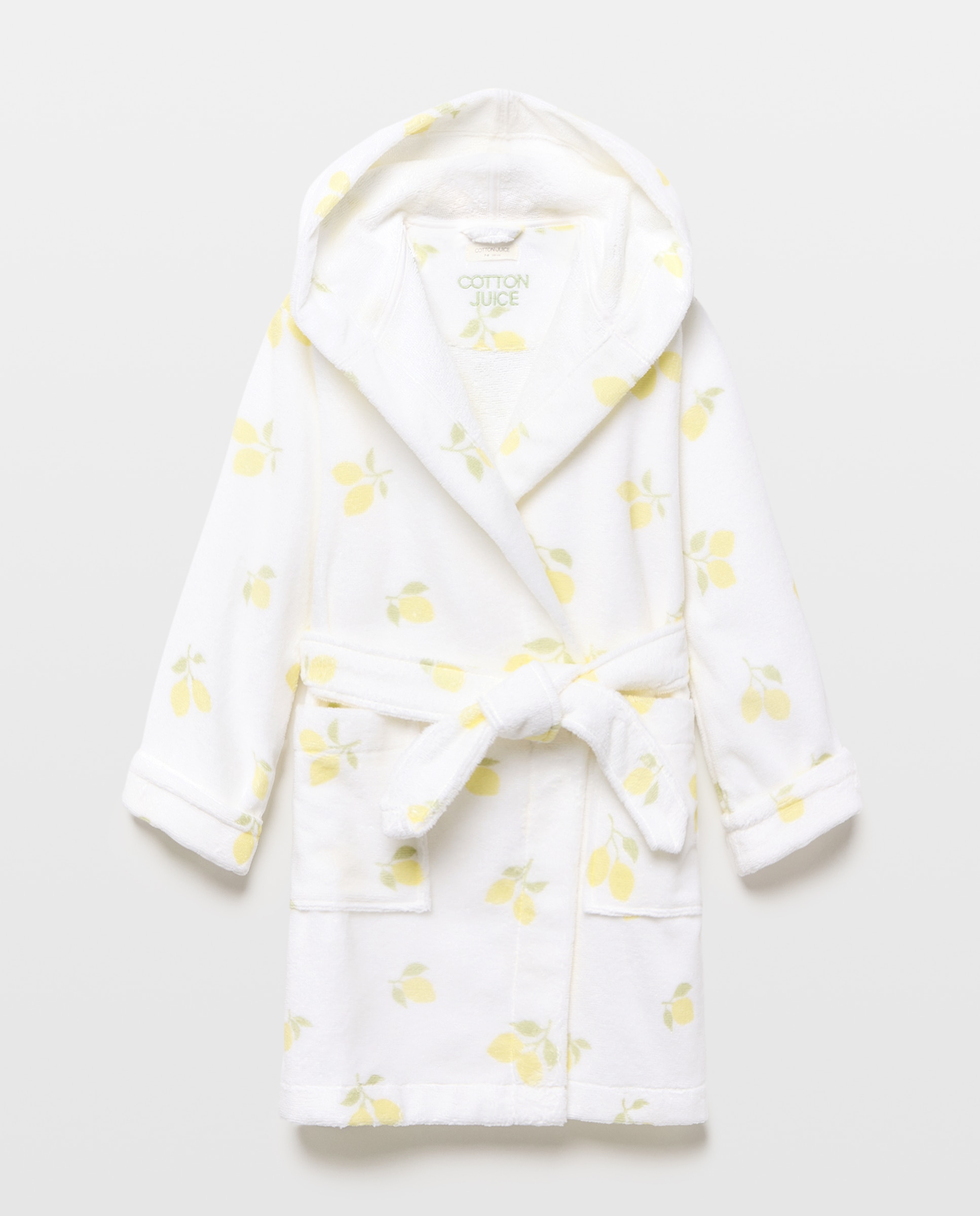 Roupão de Banho de Algodão com Estampado de Fantasia Cotton Juice Amarelo-5
