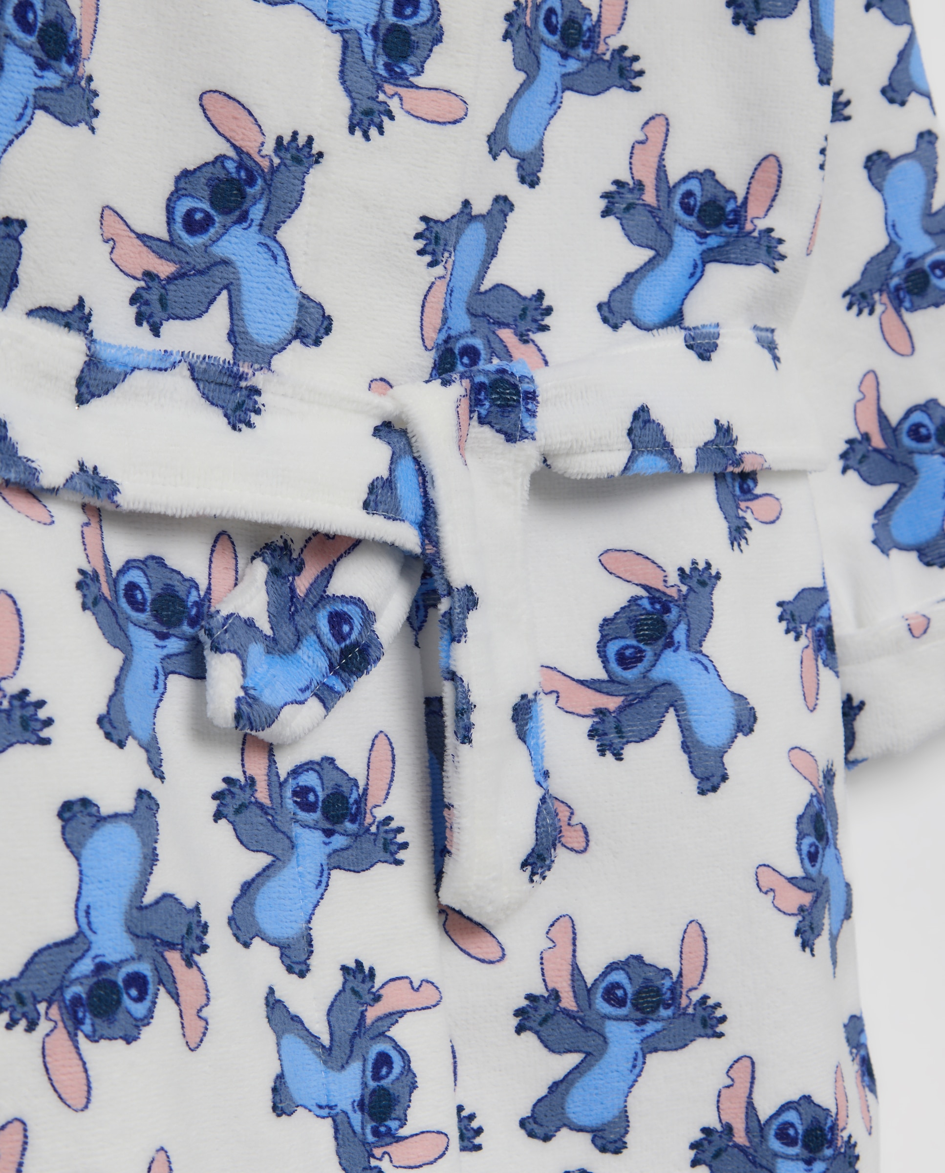 Roupão de Banho com Estampado de Fantasia Stitch Cotton Juice Branco-4