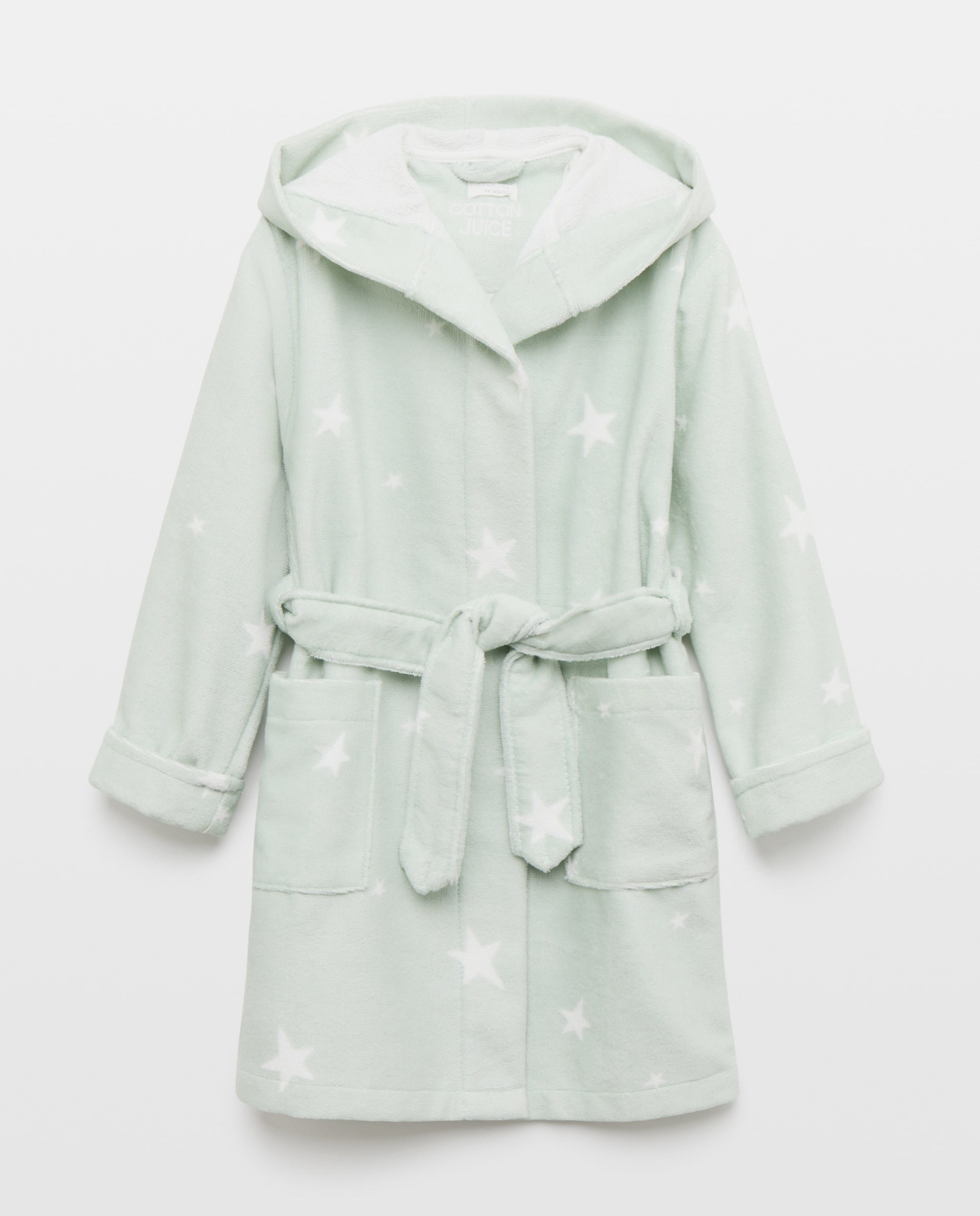 Albornoz estampado fantasía de niña - Cotton Juice - Verde Verde-1