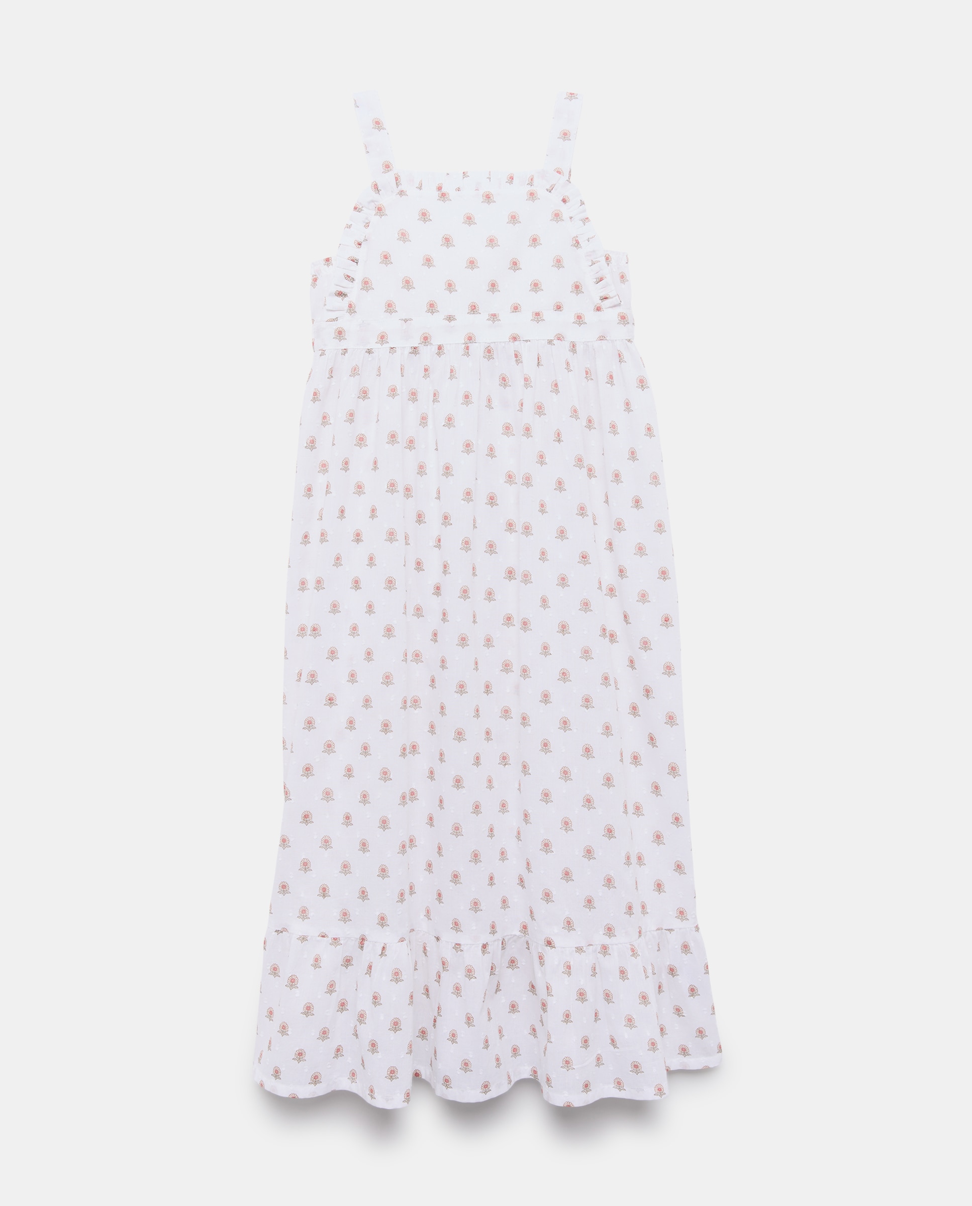 Imagen 7 de Conjunto comunión (bata + camisón) plumeti flores niña - Cotton Juice - Blanco Blanco
