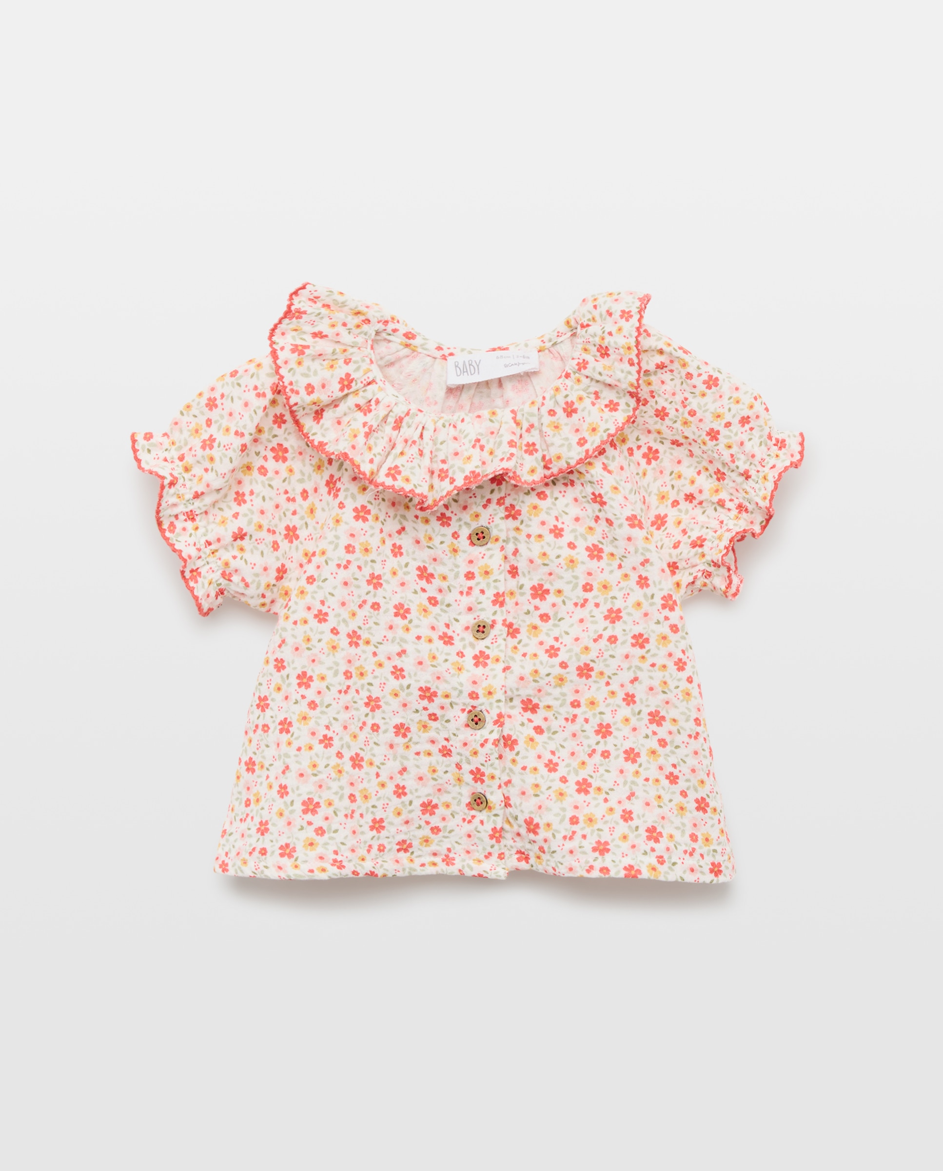 Imagem 0 de Blusa de Manga Curta de Bebé com Estampado Floral