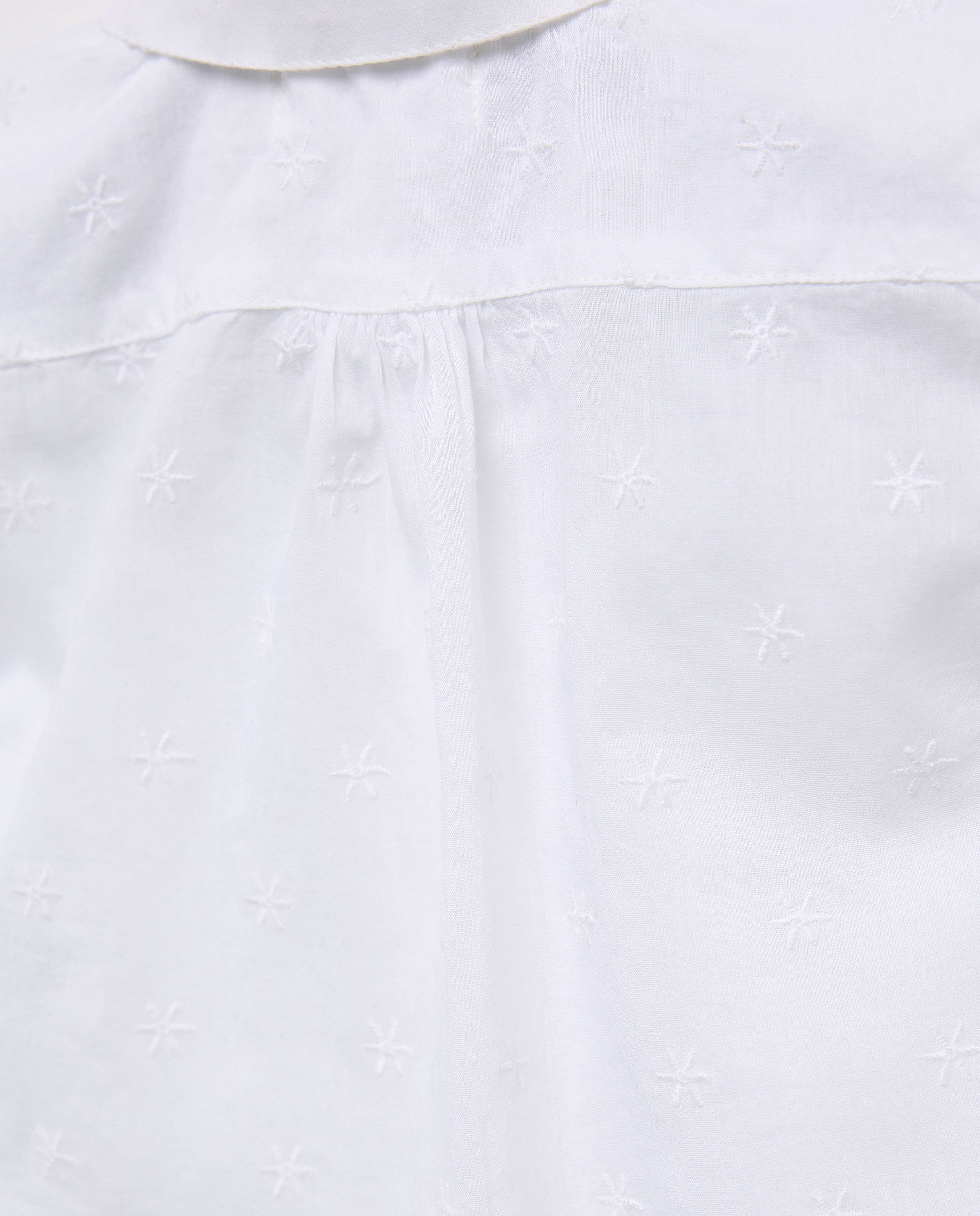 Camisa manga corta escote cuello bebé de bebé - Baby El Corte Inglés - Blanco Blanco-3