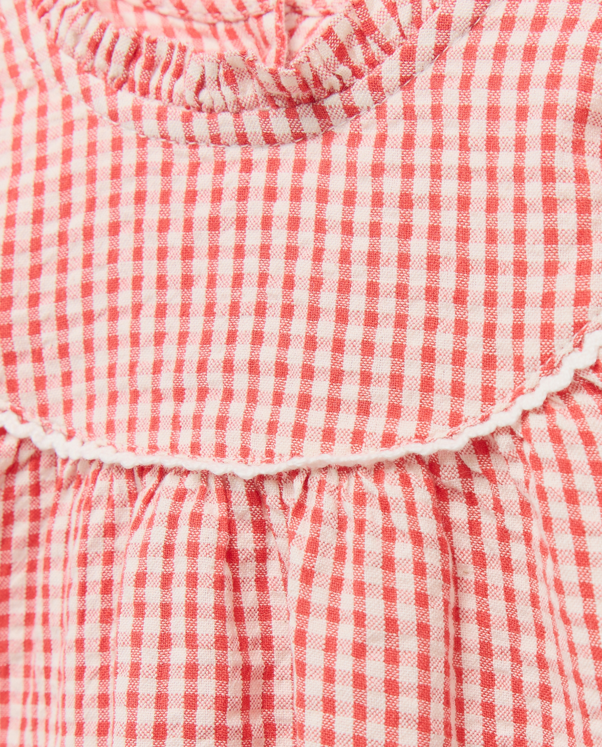 Camisa de Manga Comprida Vichy de Bebé Vermelho-3