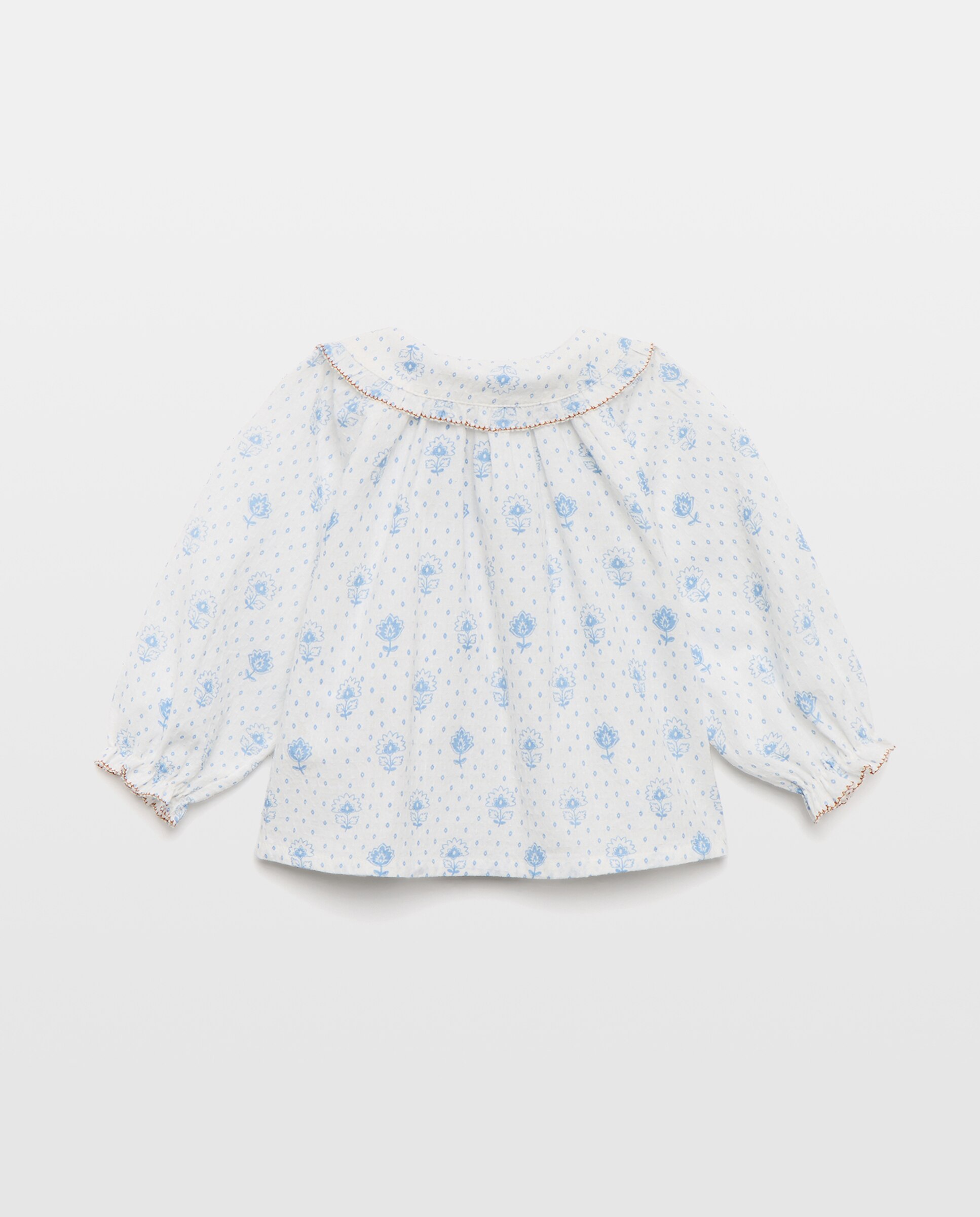 Camisa de Bebé com Manga Comprida e All Over Print Baby El Corte Inglés Azul-2