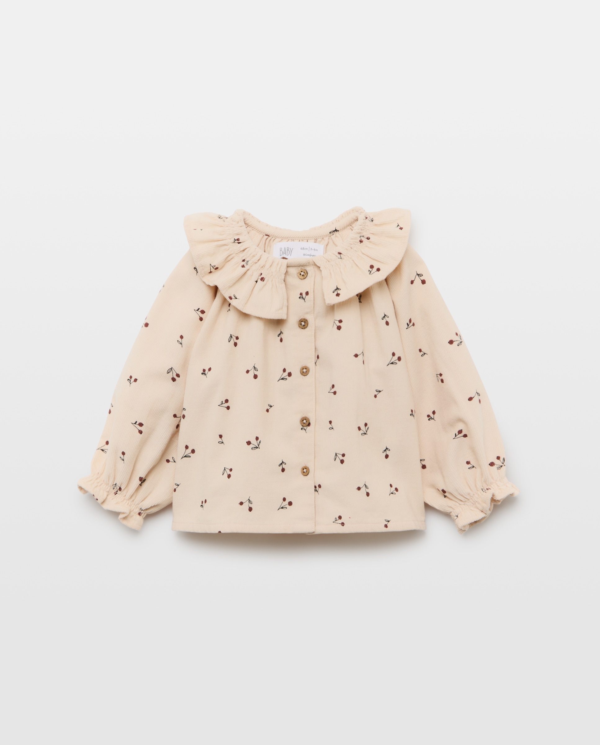 Camisa micropana lisa manga larga de bebé - Baby El Corte Inglés - 120 Crudo 120 Crudo-1