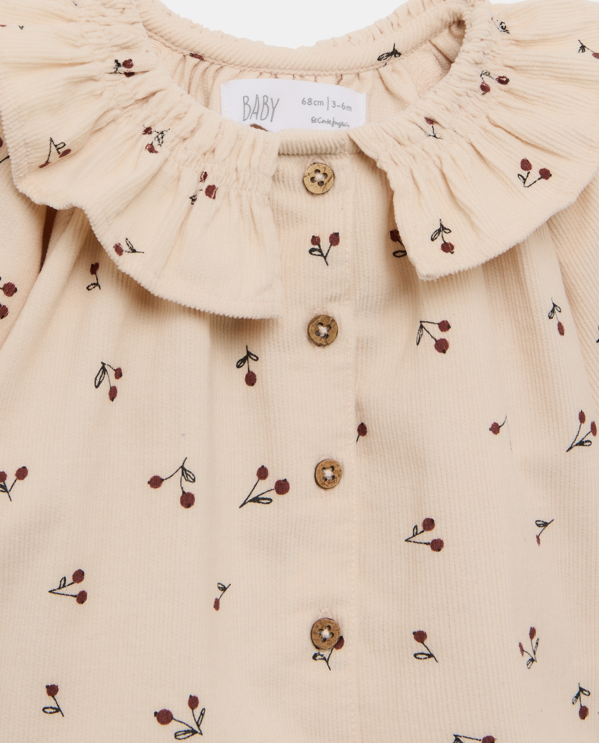 Camisa micropana lisa manga larga de bebé - Baby El Corte Inglés - 120 Crudo 120 Crudo-3