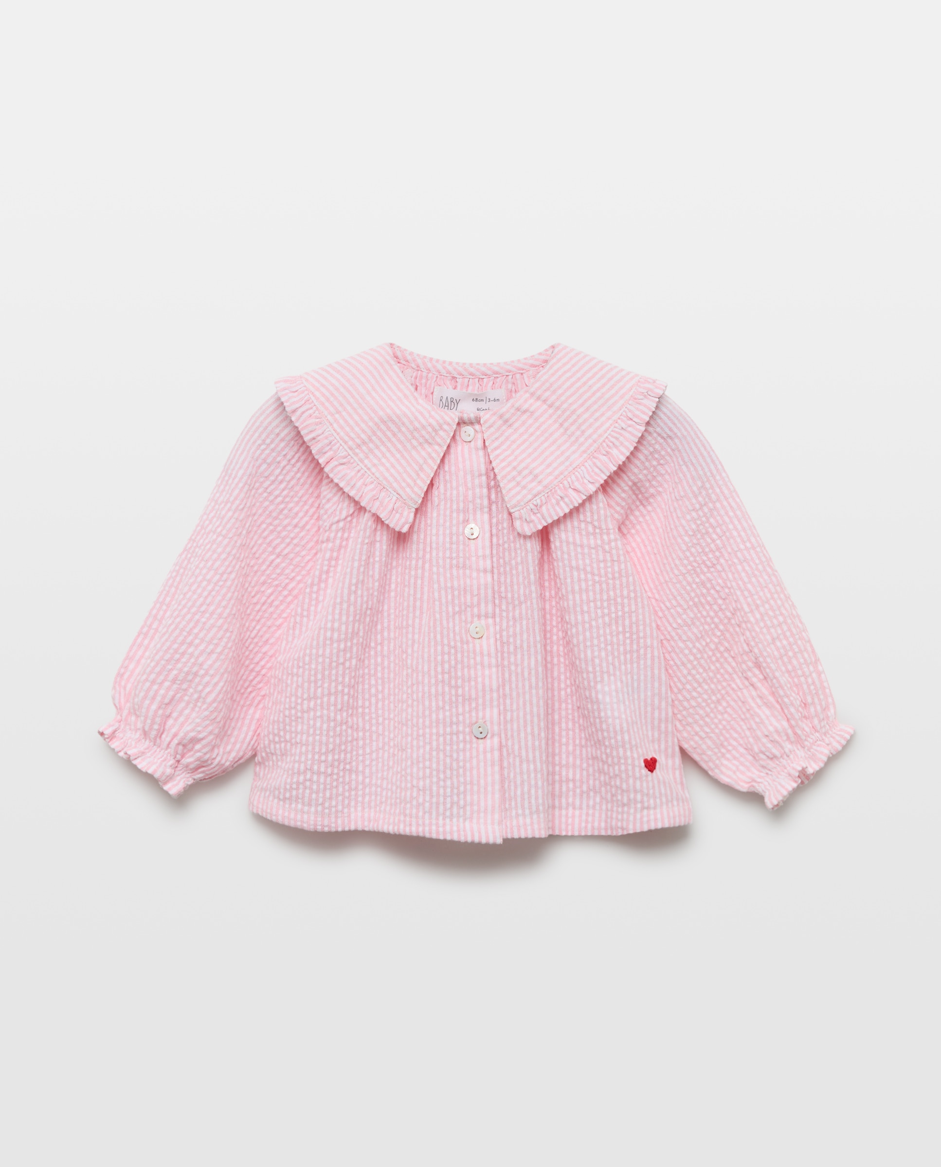 Imagem 0 de Camisa de Bebé com Manga Comprida e Gola Tipo Babete
