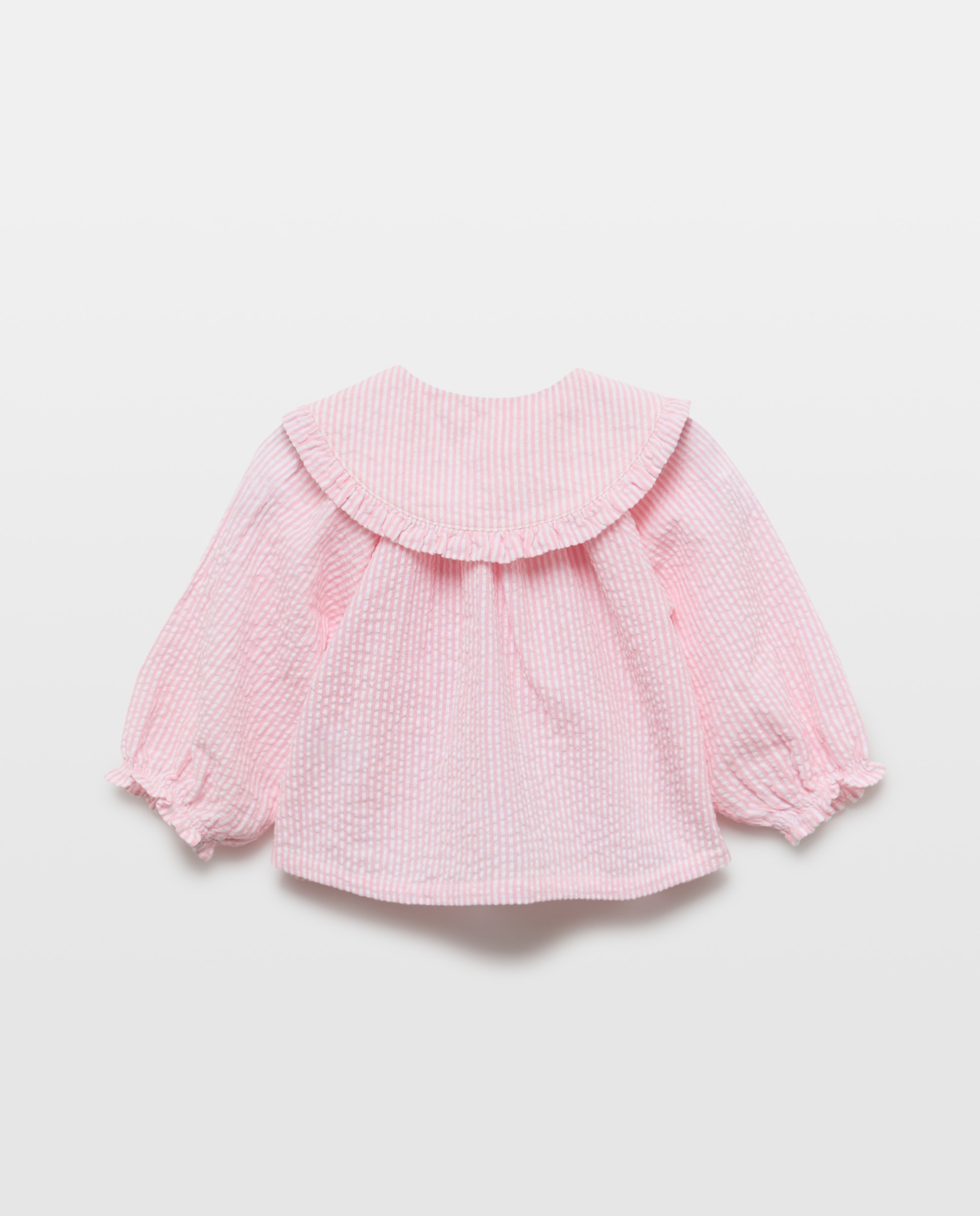 Camisa de Bebé com Manga Comprida e Gola Tipo Babete Vermelho-2