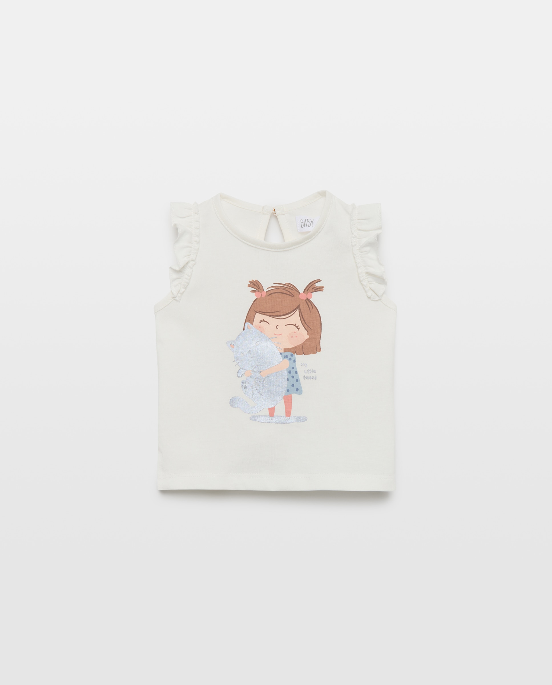 Imagen 0 de Camiseta de tirantes cuello caja de bebé Blanco