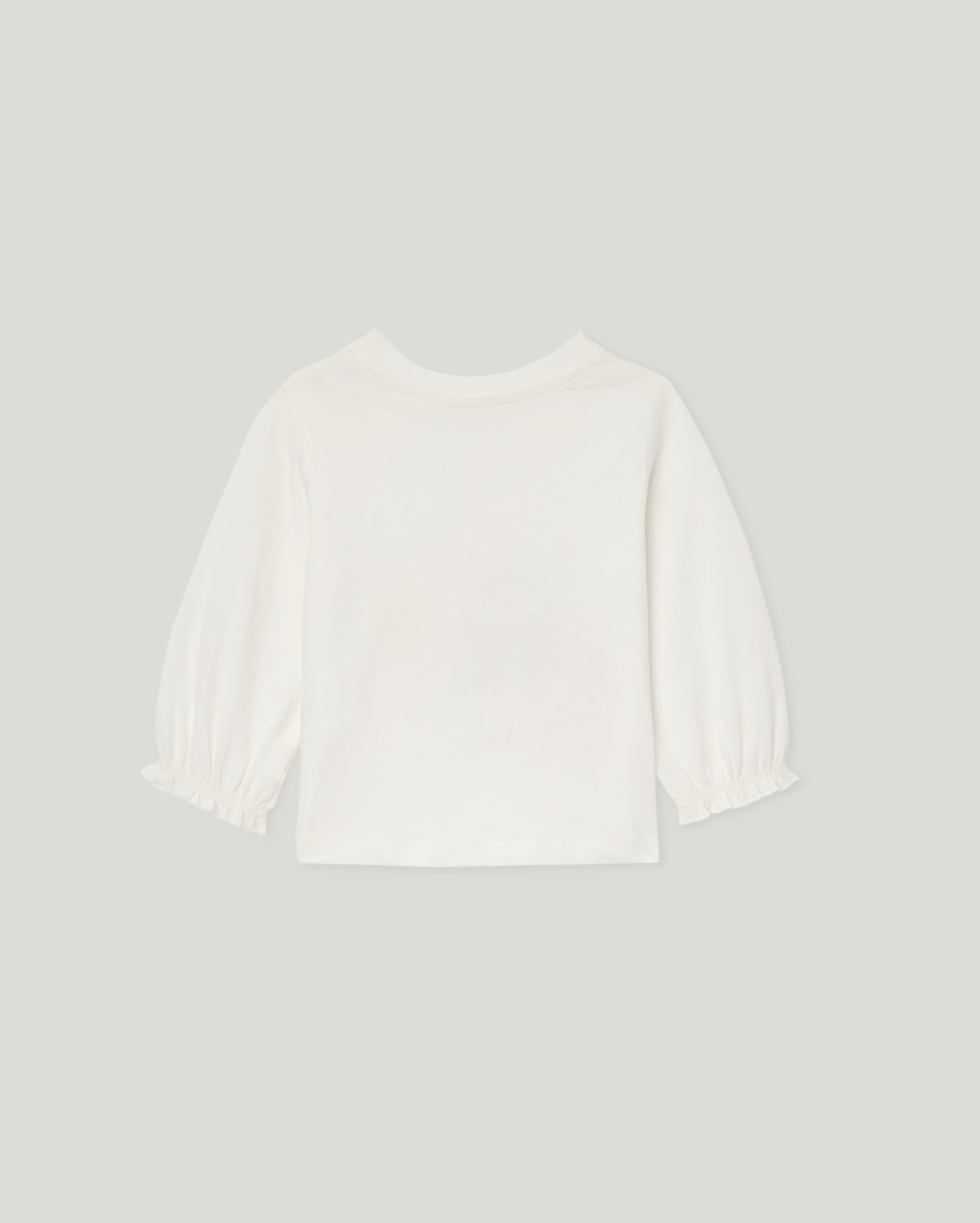 Camisola de Bebé com Manga Comprida e Estampado de Casa Branco-marfim-2