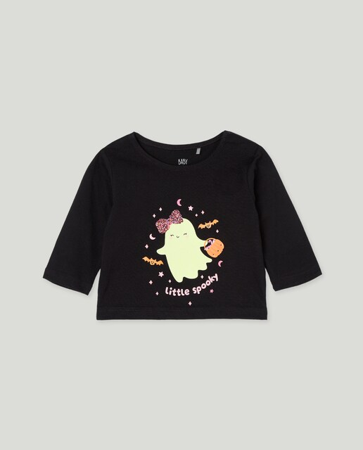 Imagen 0 de Camiseta manga larga estampado Halloween de bebé niña