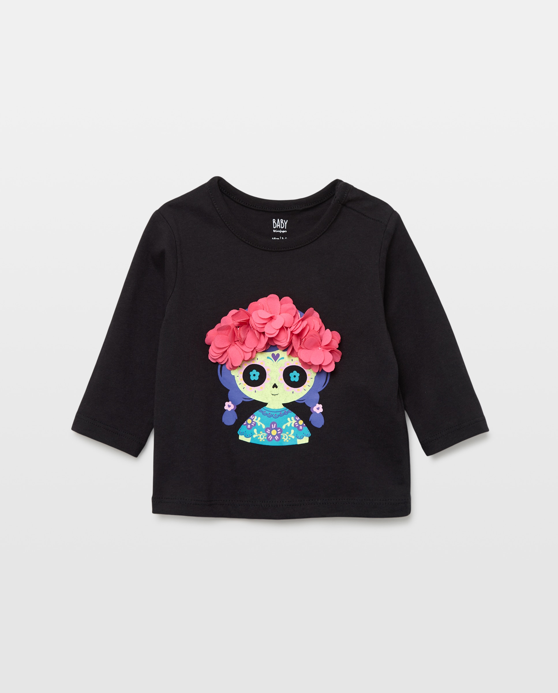 Imagem 0 de Camisola Básica de Bebé com Decote Redondo e Manga Comprida com Fantasia de Halloween