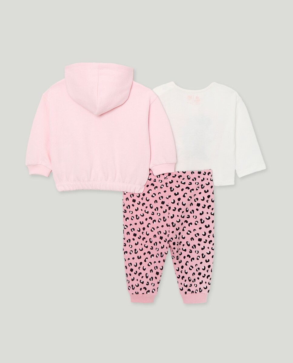 Conjunto de 3 Peças de Bebé com Fantasia Multicolor-2