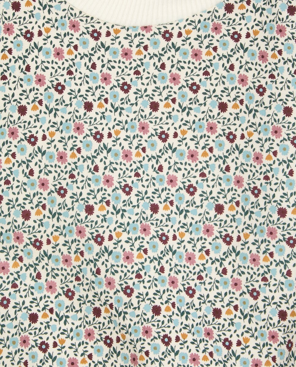 Conjunto de 2 Peças de Bebé com All Over Print Floral Rosa-3