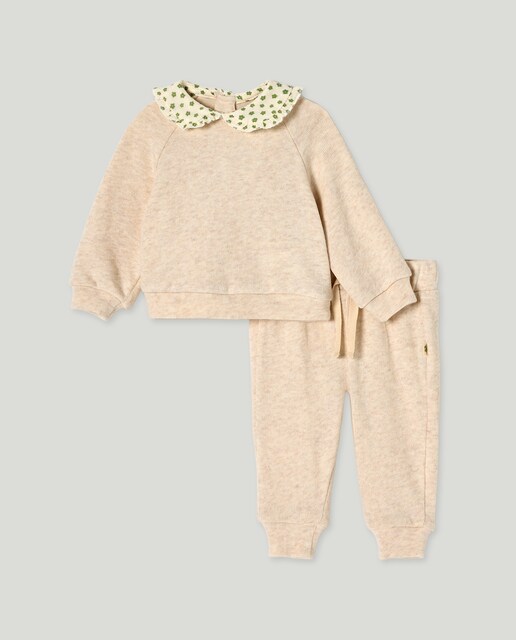 Imagem 0 de Conjunto de Malha Cortado de Bebé com Gola Plana