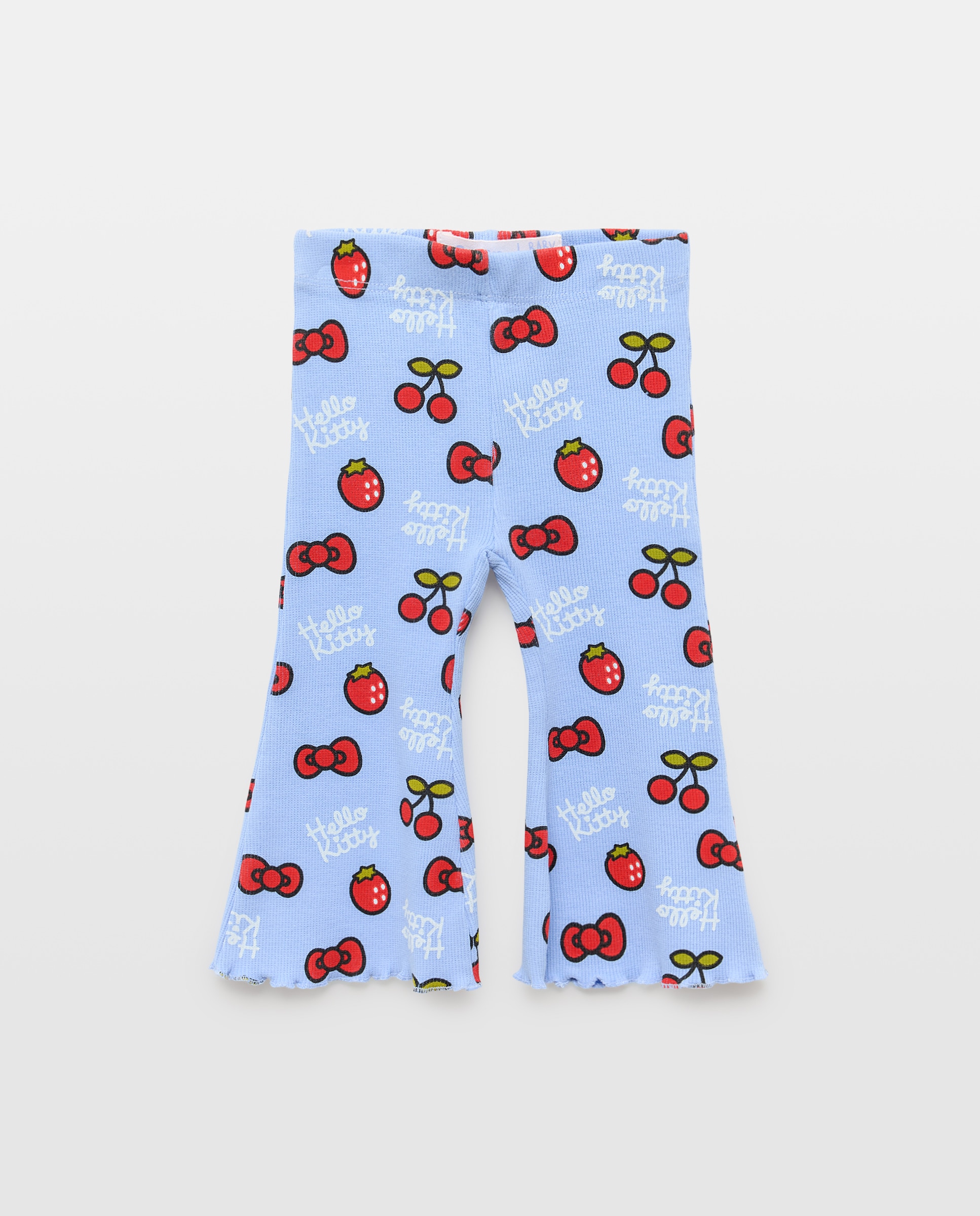 Conjunto de Manga Curta de Bebé com Leggings e Estampado Hello Kitty Rosa-3