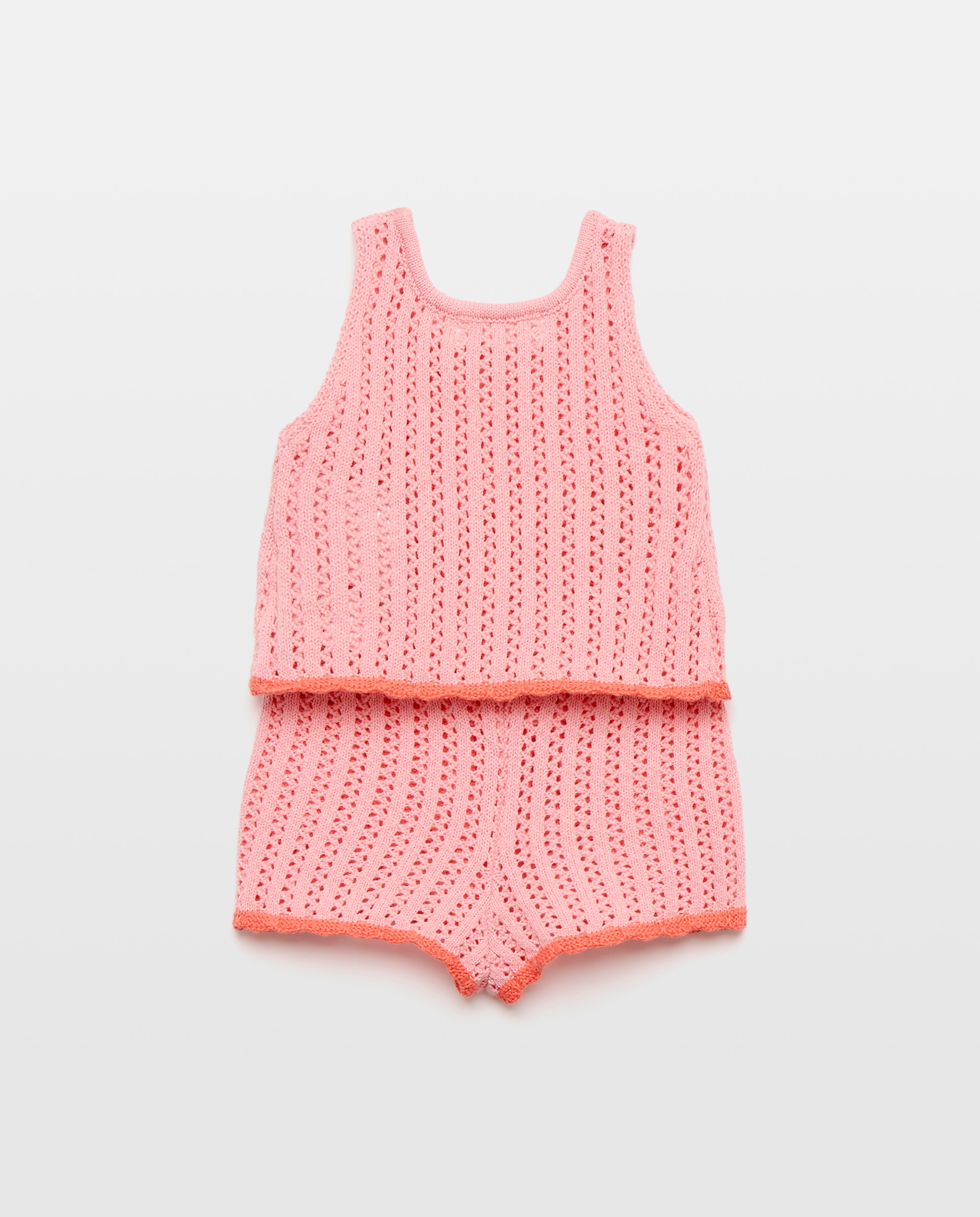 Conjunto de 2 Peças de Crochet Curtas de Bebé Baby El Corte Inglés 200 Rosa-2