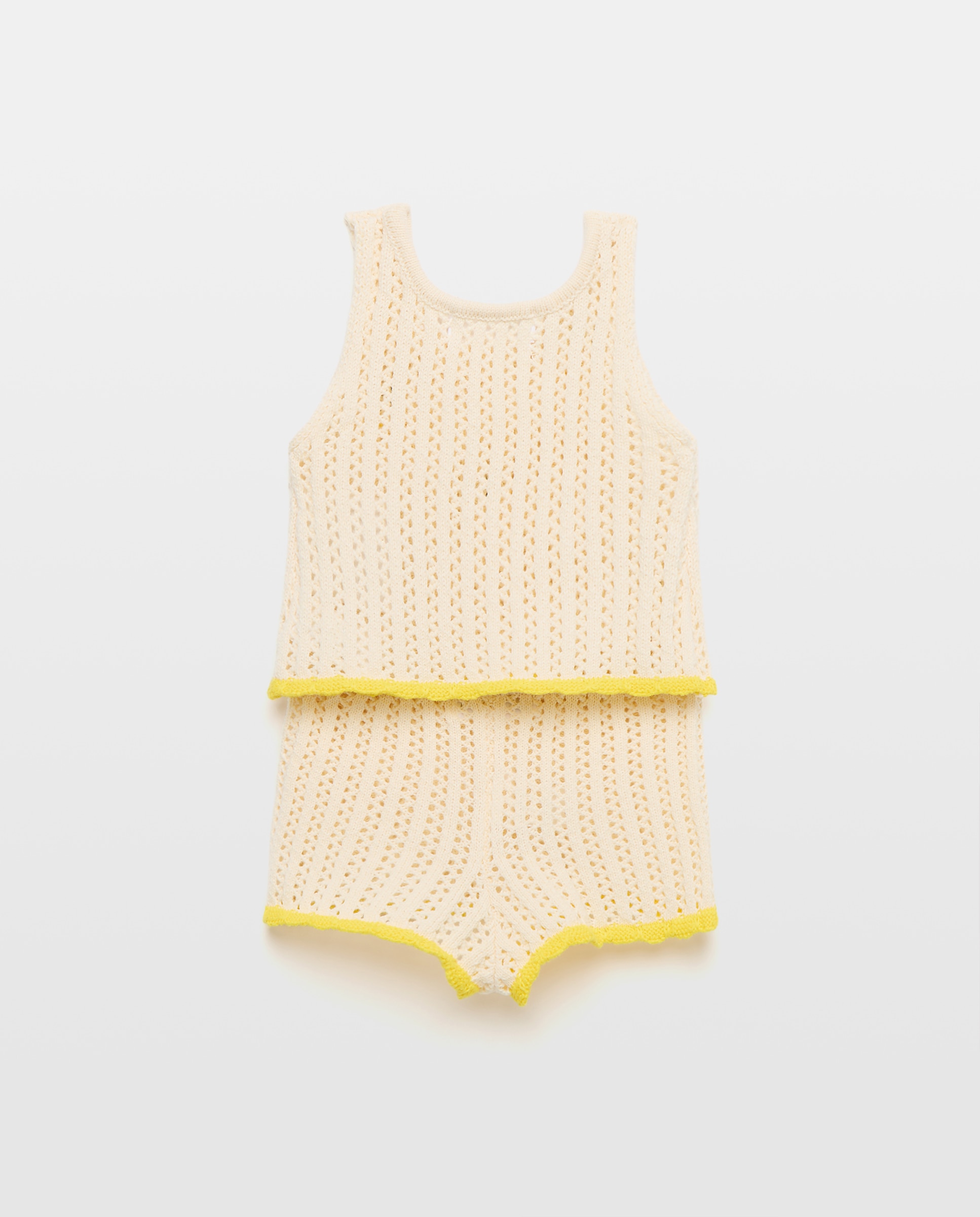 Conjunto de 2 Peças de Crochet Curtas de Bebé Baby El Corte Inglés 120 Cru-2