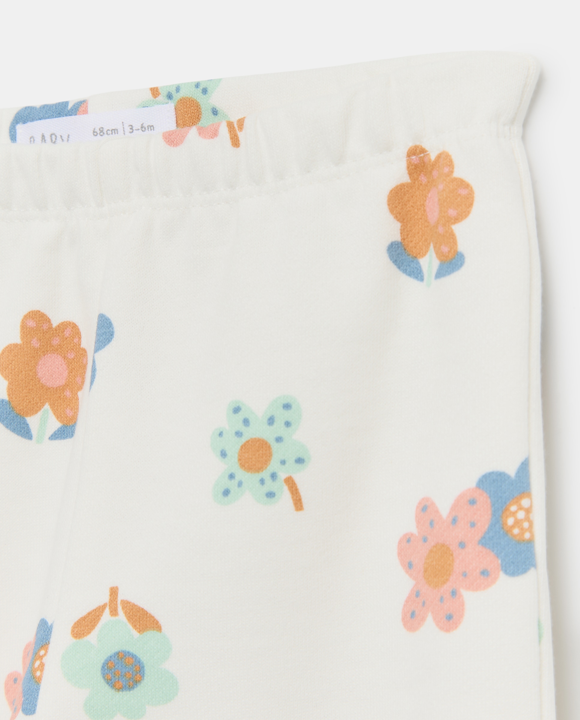 Conjunto Comprido de 3 Peças de Bebé com Estampado de Fantasia Branco-4