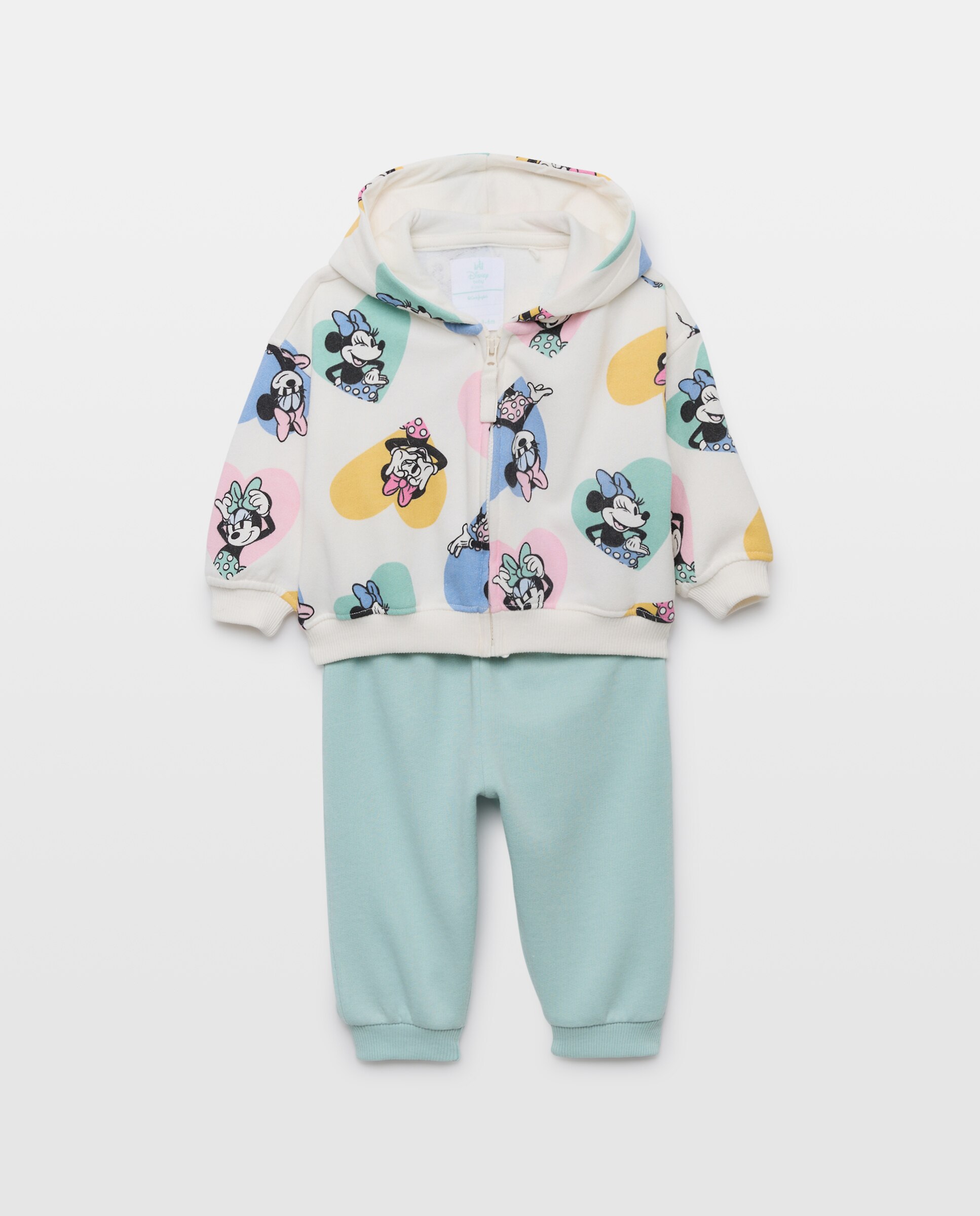 Imagem 0 de Conjunto Comprido de 3 Peças de Bebé com Estampado de Fantasia Minnie