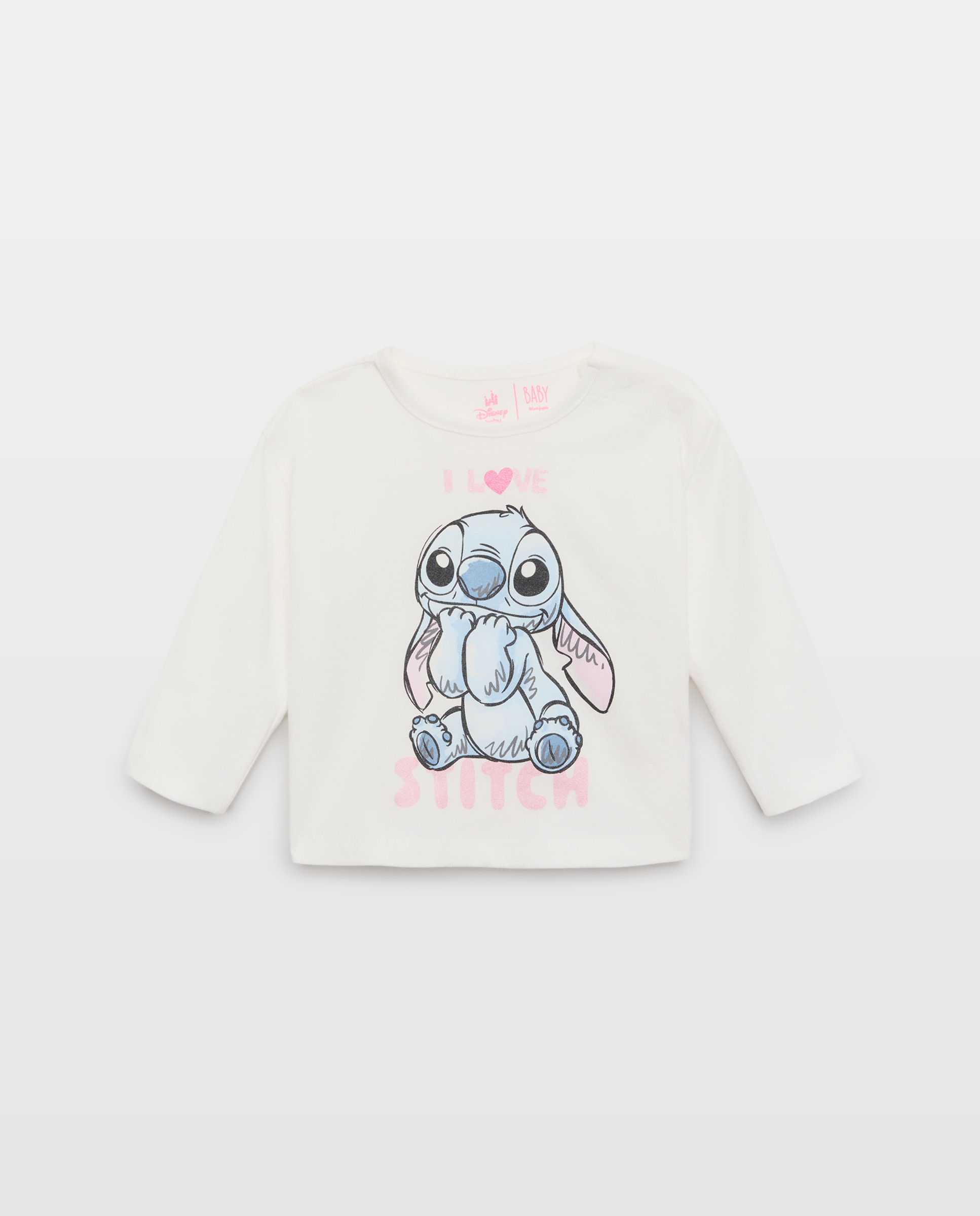 Conjunto de 3 Peças de Bebé com Calças e Estampado Stitch Azul-marinho-3
