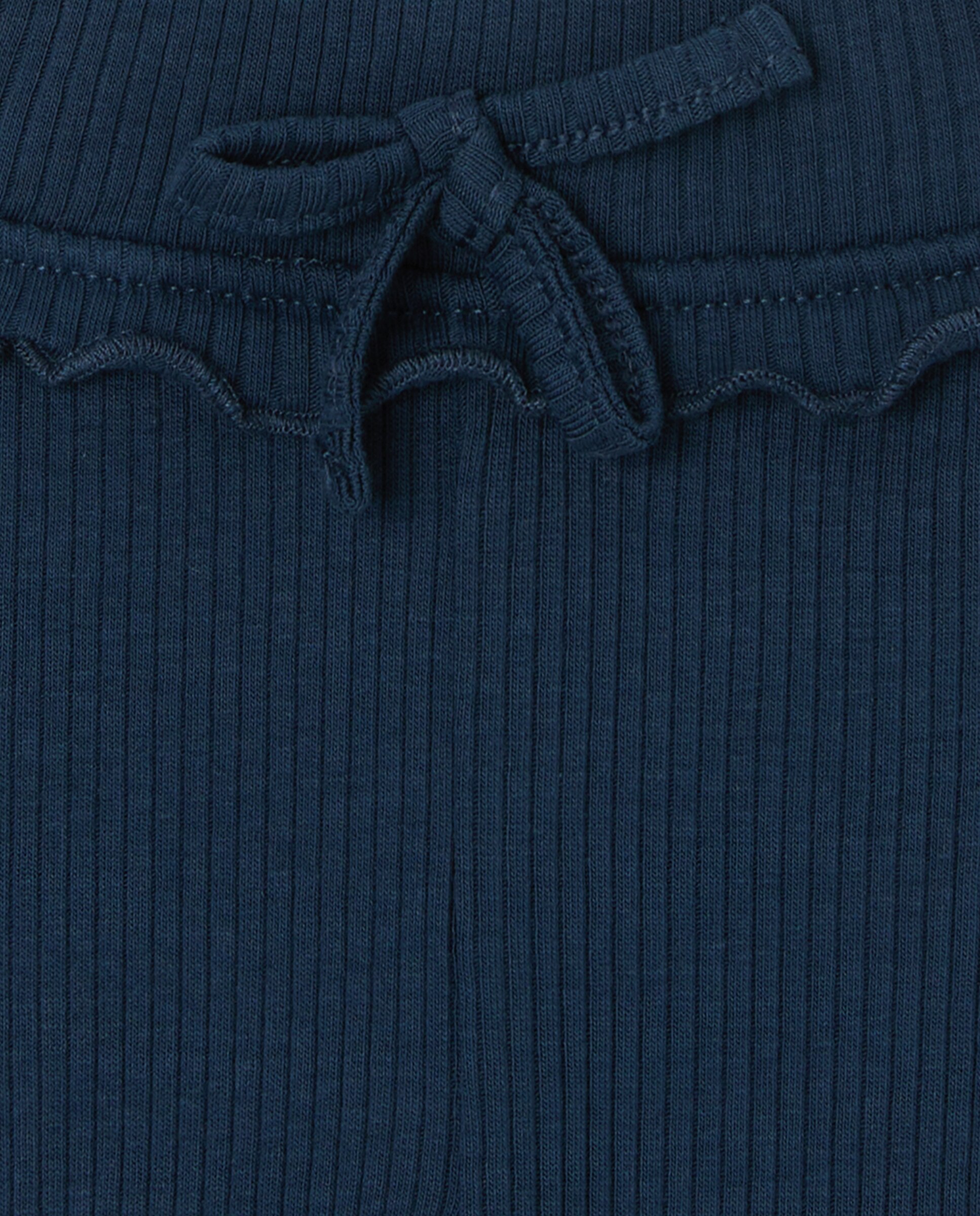 Leggings de Bebé com Debruado Azul-marinho-3