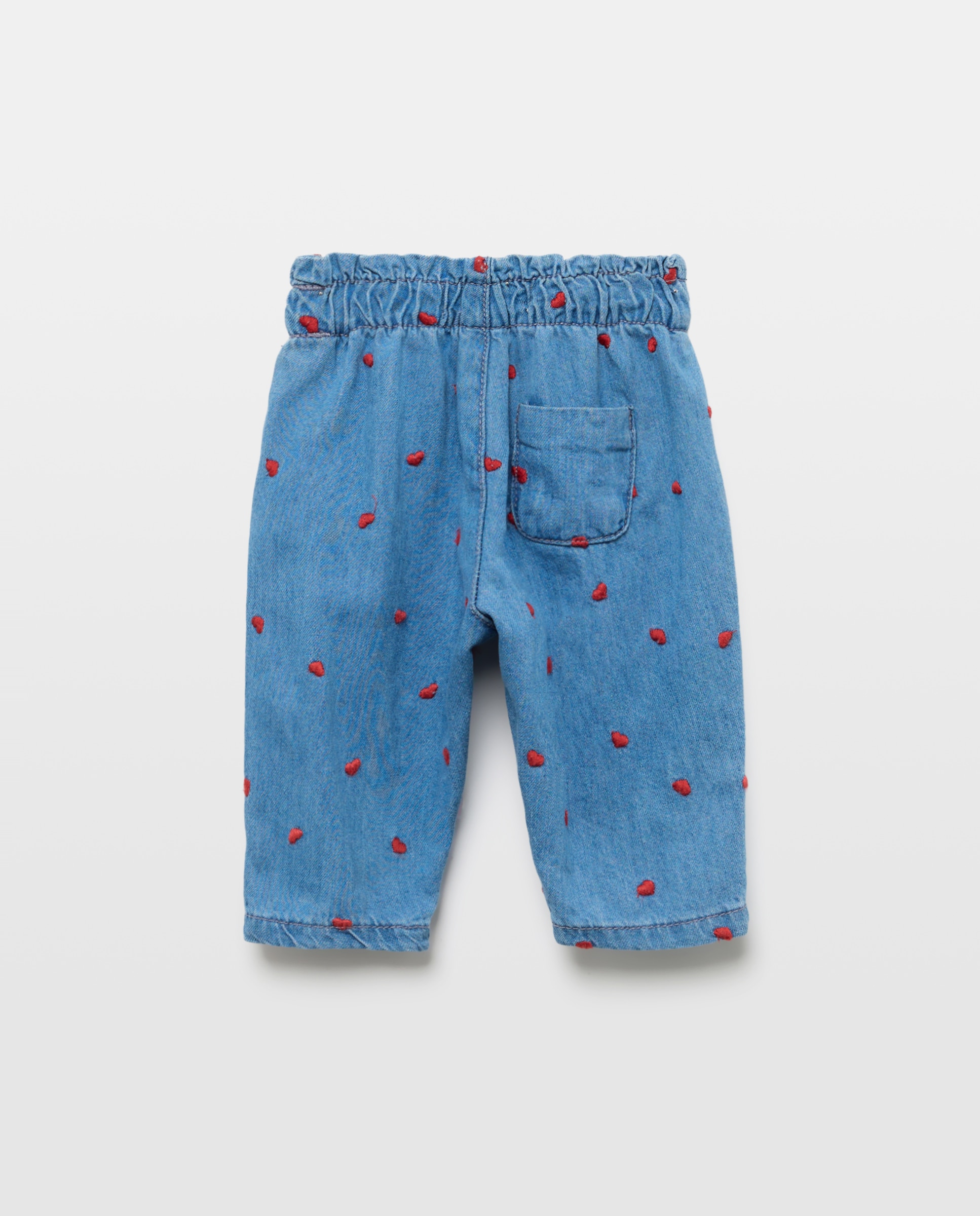 Jeans de Bebé com Bordado Azul-marinho-2