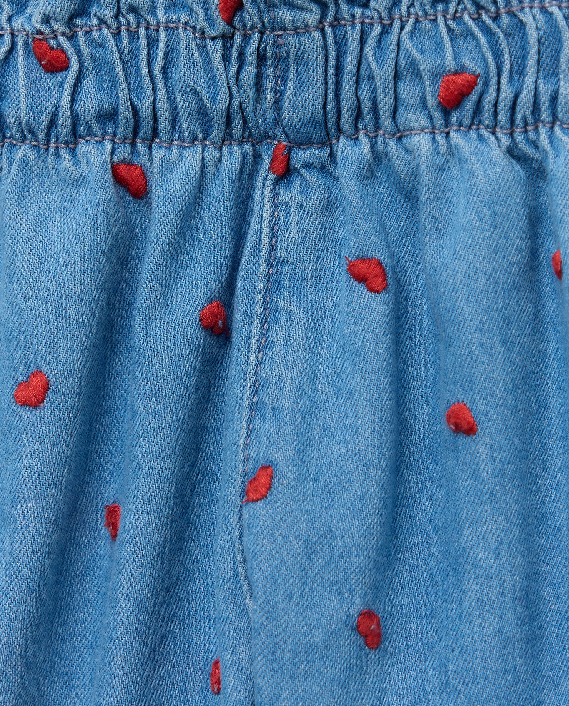 Jeans de Bebé com Bordado Azul-marinho-3