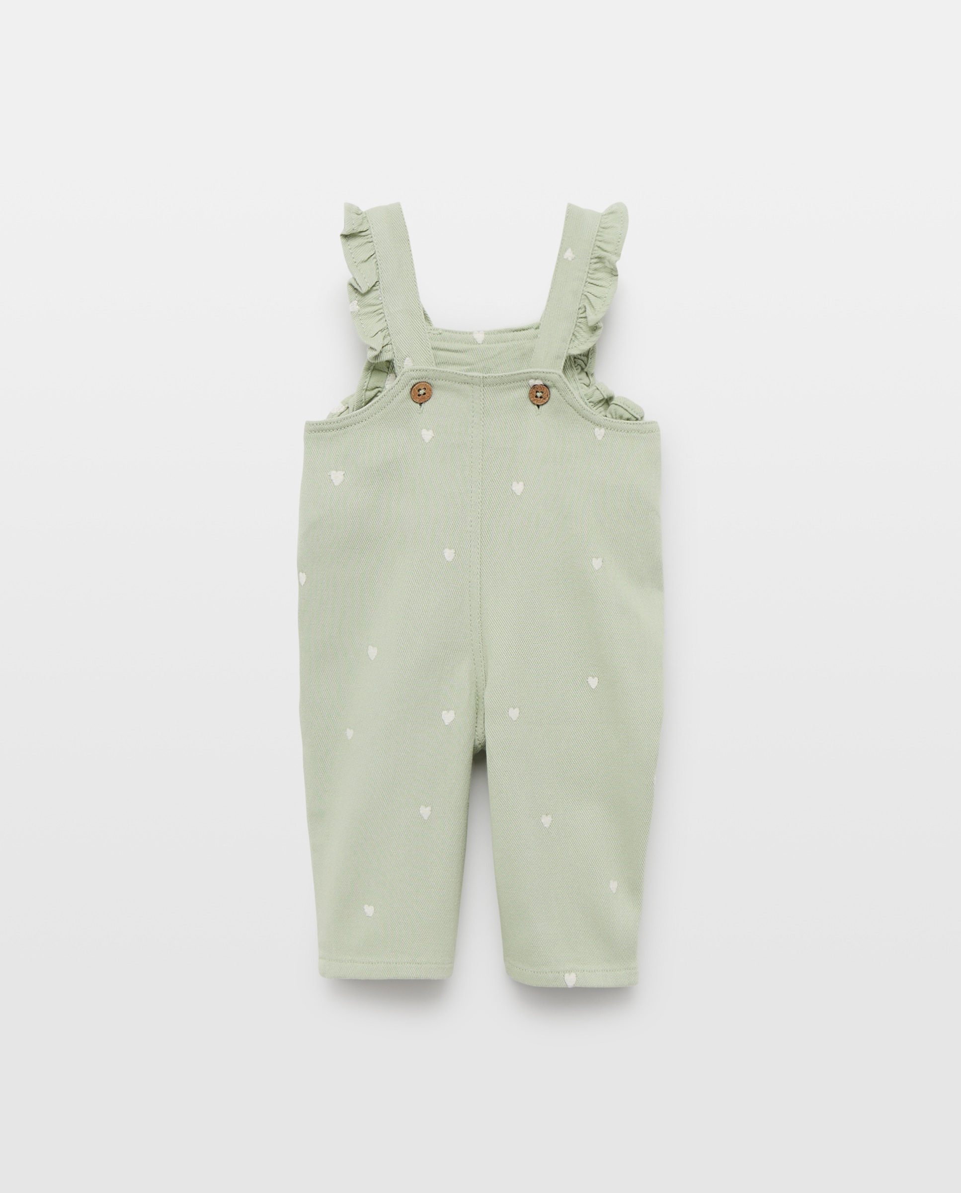 Jardineiras de Sarja Lisas de Bebé Baby El Corte Inglés Verde-2