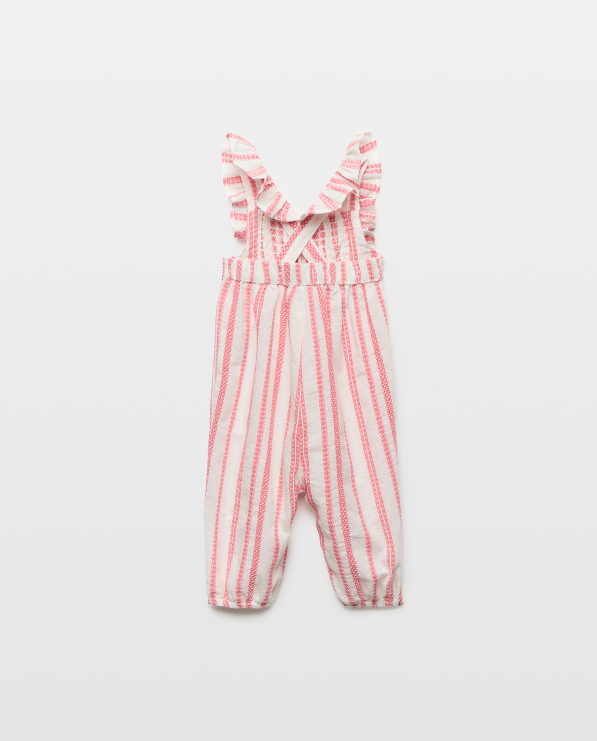 Jardineiras Planas de Bebé às Riscas Baby El Corte Inglés Rosa-2