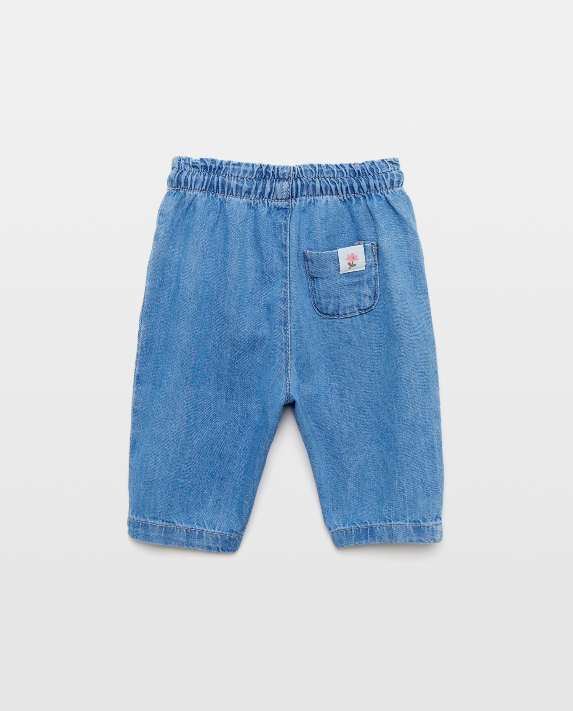 Calças de Bebé Paper Light Denim Baby El Corte Inglés 410 Azul Claro-2