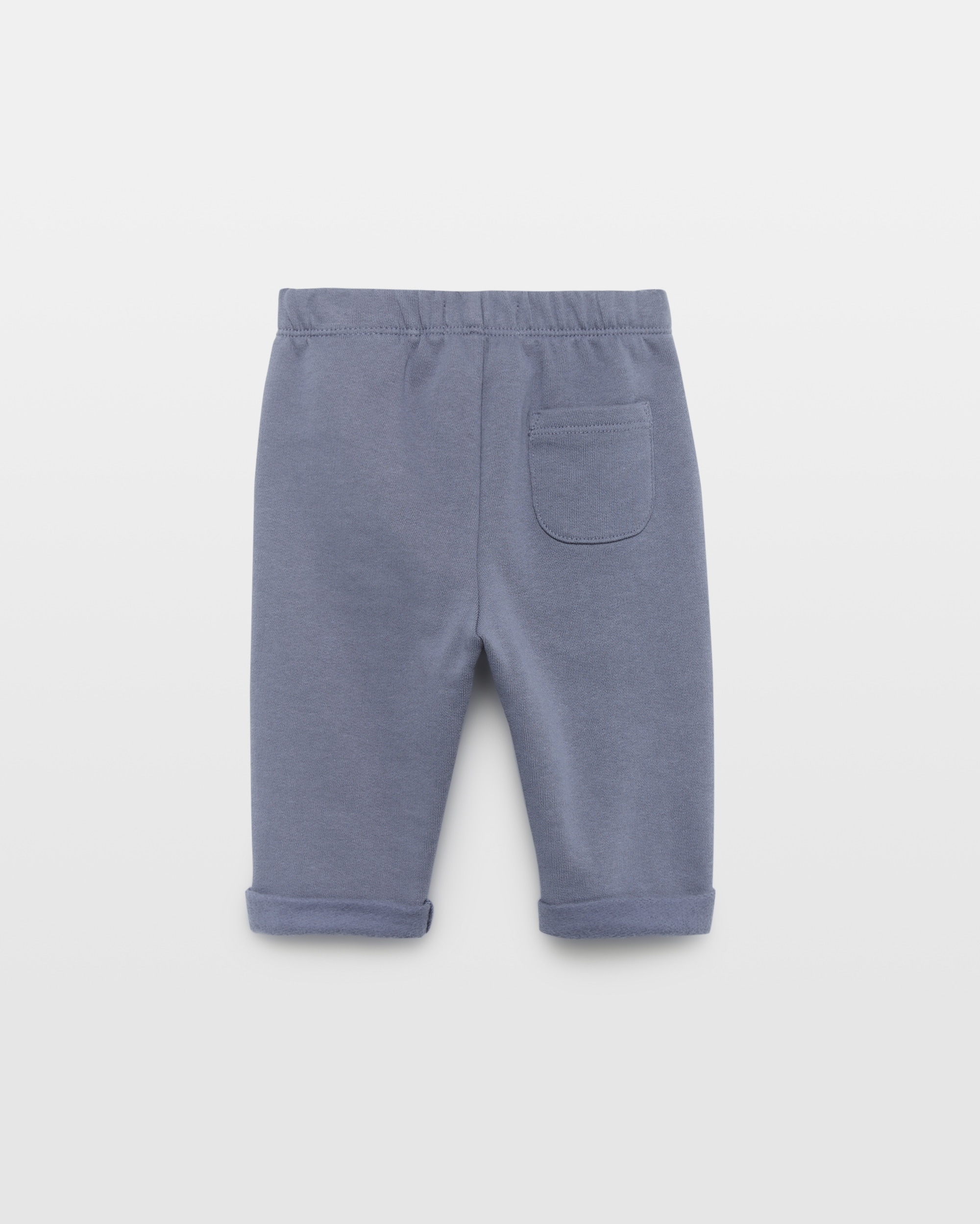 Calças de Felpa Lisa de Bebé com Laço com Adorno Baby El Corte Inglés 430 Azul Escuro-2