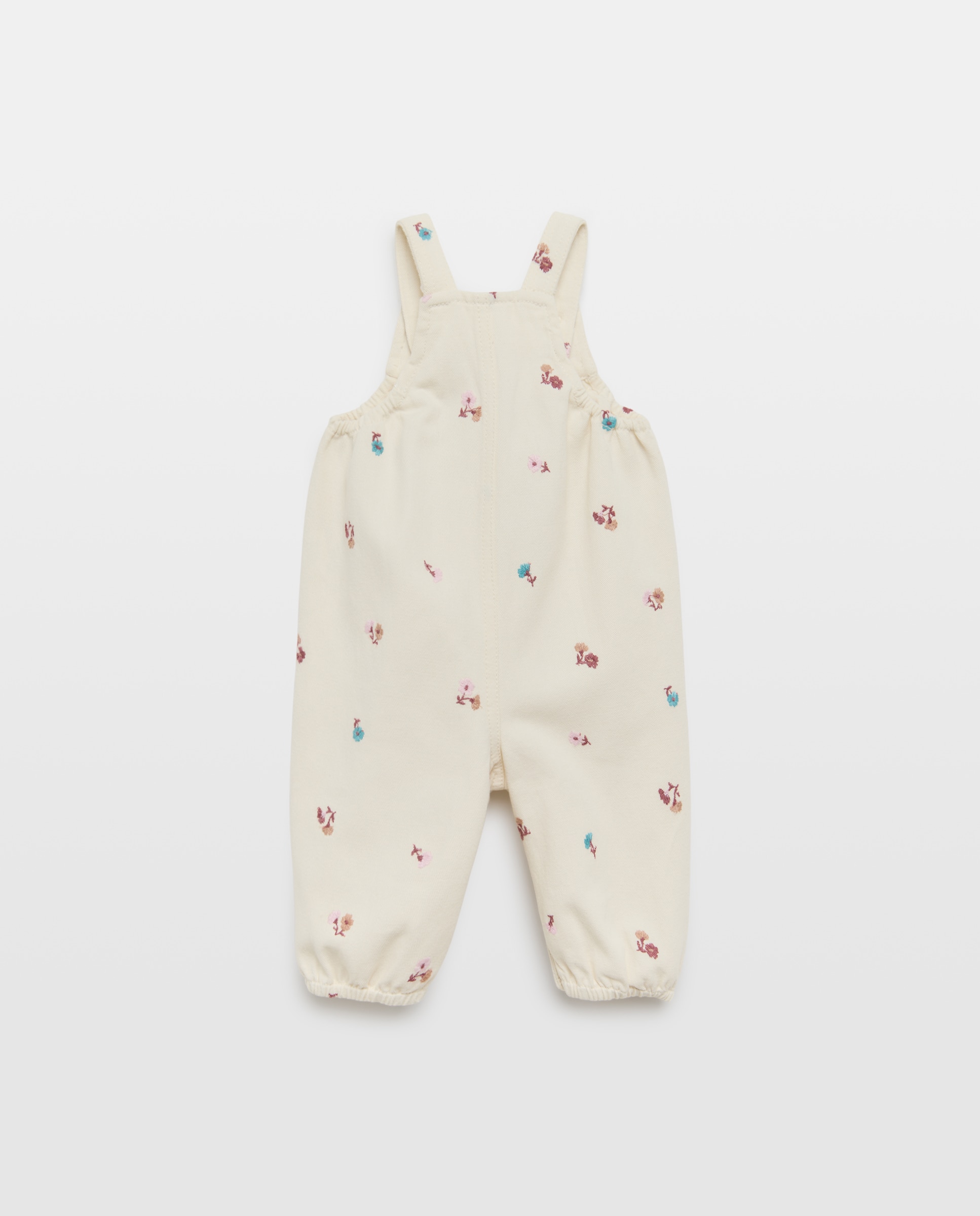 Jardineiras de Bebé com Estampado Floral Branco-2