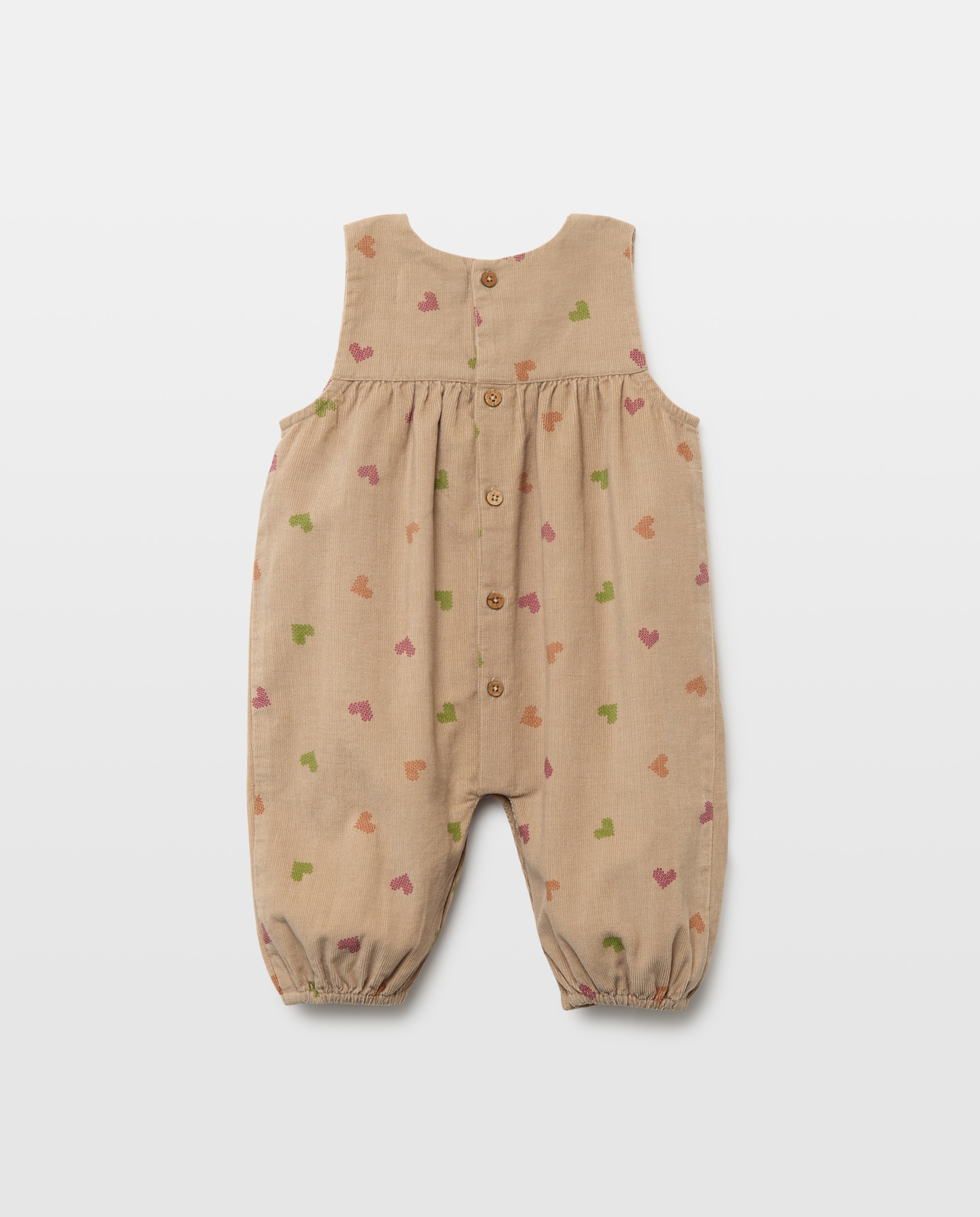 Imagen 2 de Peto micropana dibujo con corazones de bebé - Baby El Corte Inglés - Marrón Marrón