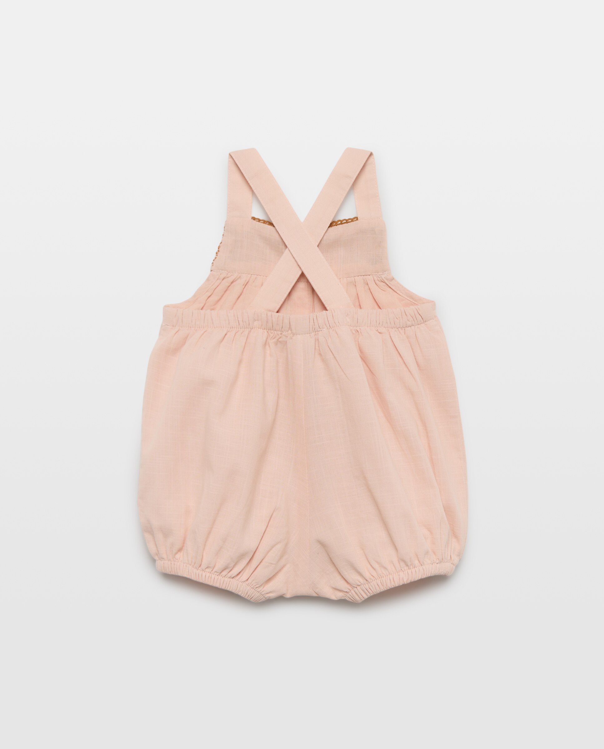 Babygrow de Bebé sem Mangas e com Bordado Baby El Corte Inglés Rosa-claro-2