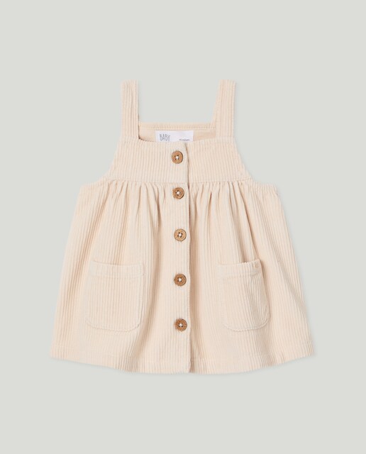 Imagem 0 de Vestido Tipo Jardineiras de Bebé em Bombazina com Bolsos