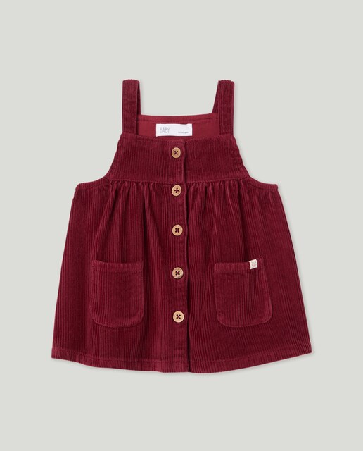 Imagem 0 de Vestido Tipo Jardineiras de Bebé em Bombazina com Bolsos