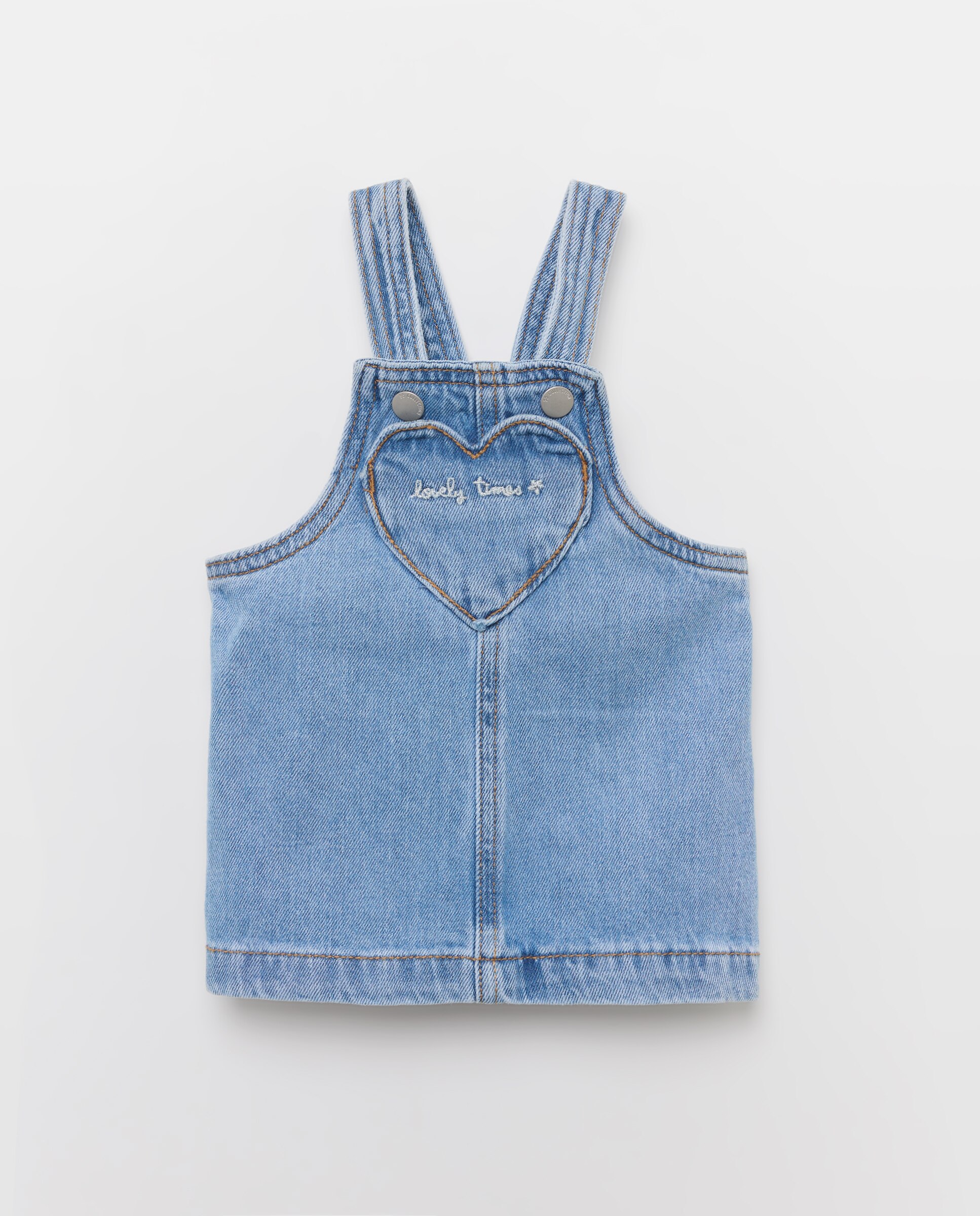 Pichi denim liso de bebé niña - Baby El Corte Inglés - 400 Azul 400 Azul-1