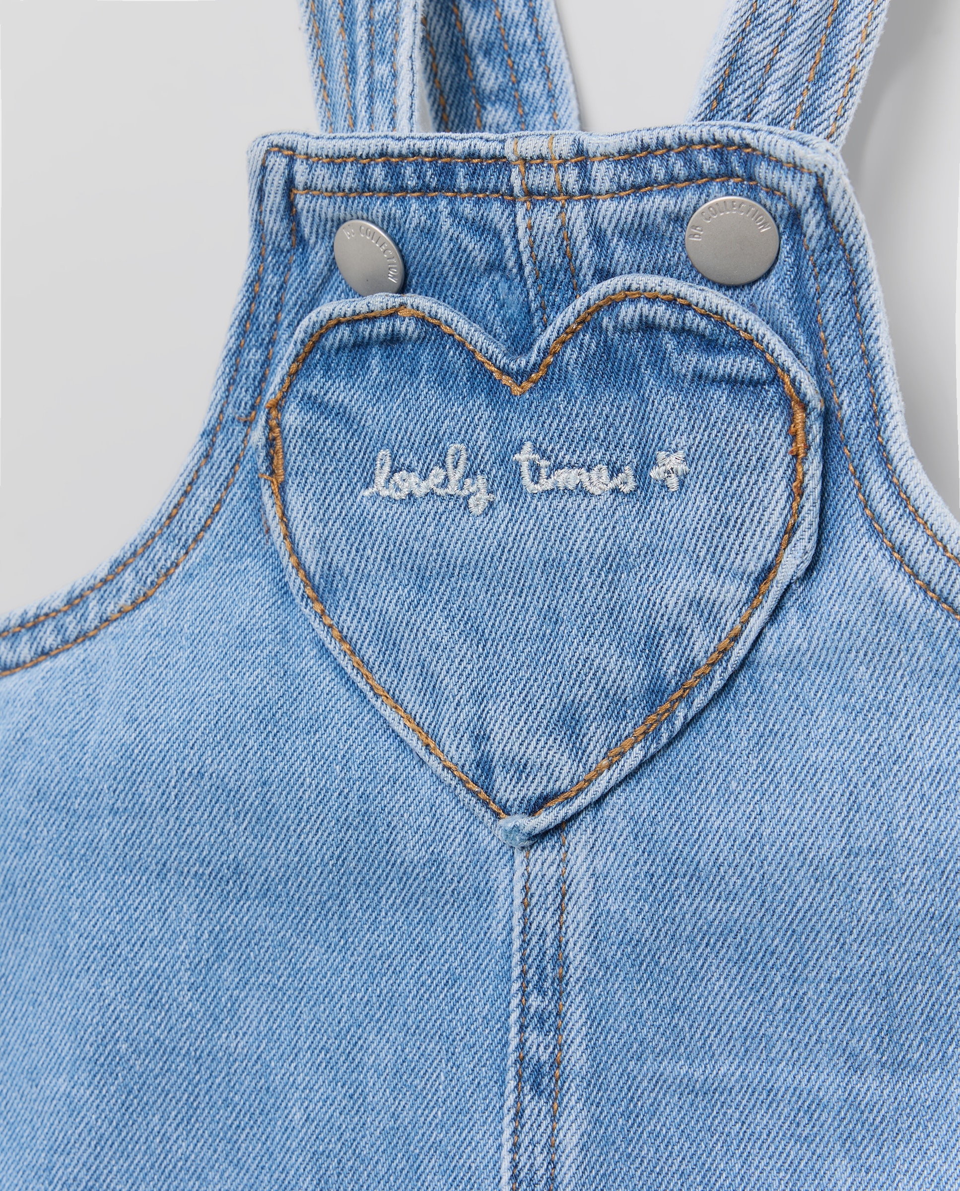 Pichi denim liso de bebé niña - Baby El Corte Inglés - 400 Azul 400 Azul-3