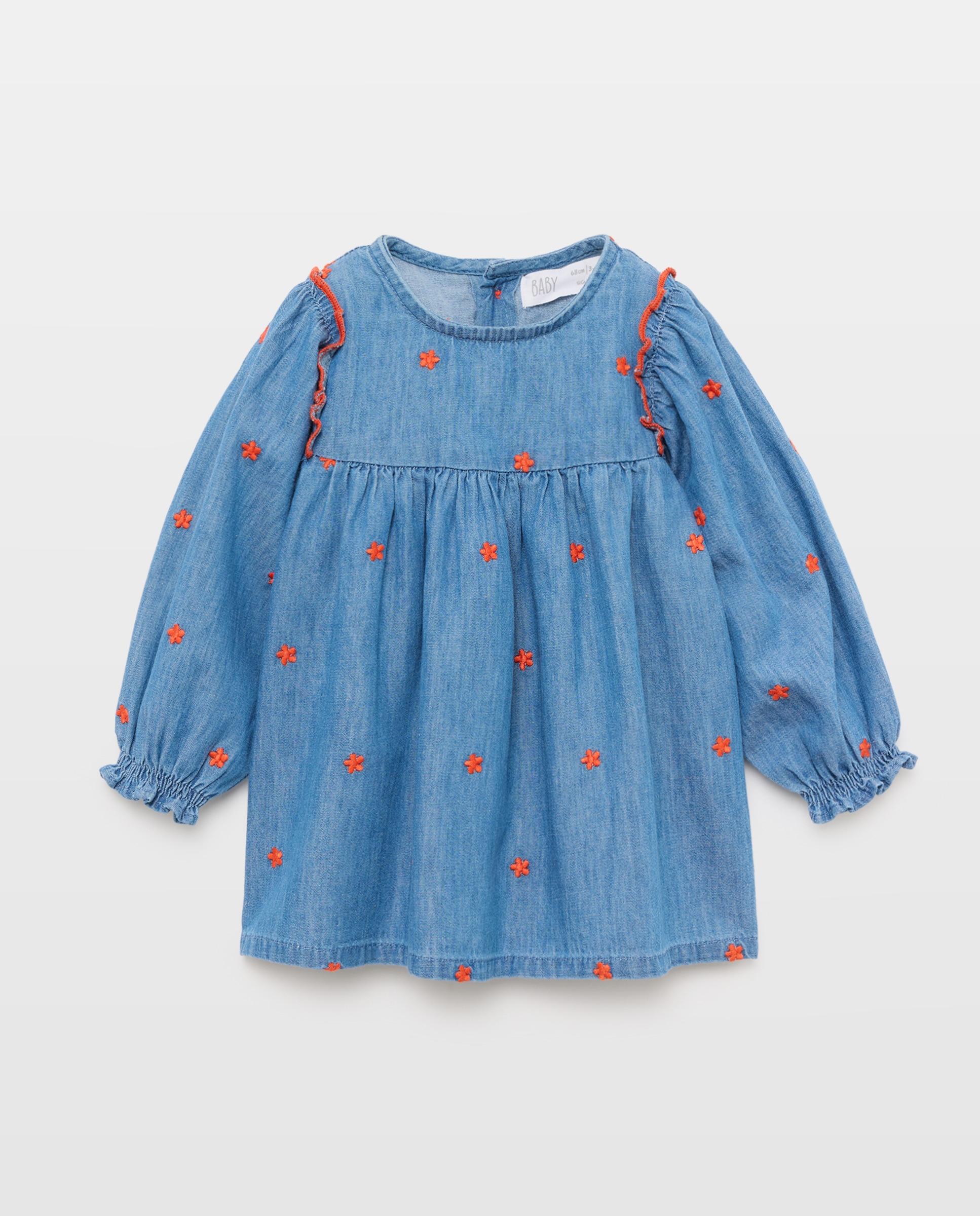 Vestido manga larga de bebé - Baby El Corte Inglés - Azul marino Azul marino-1