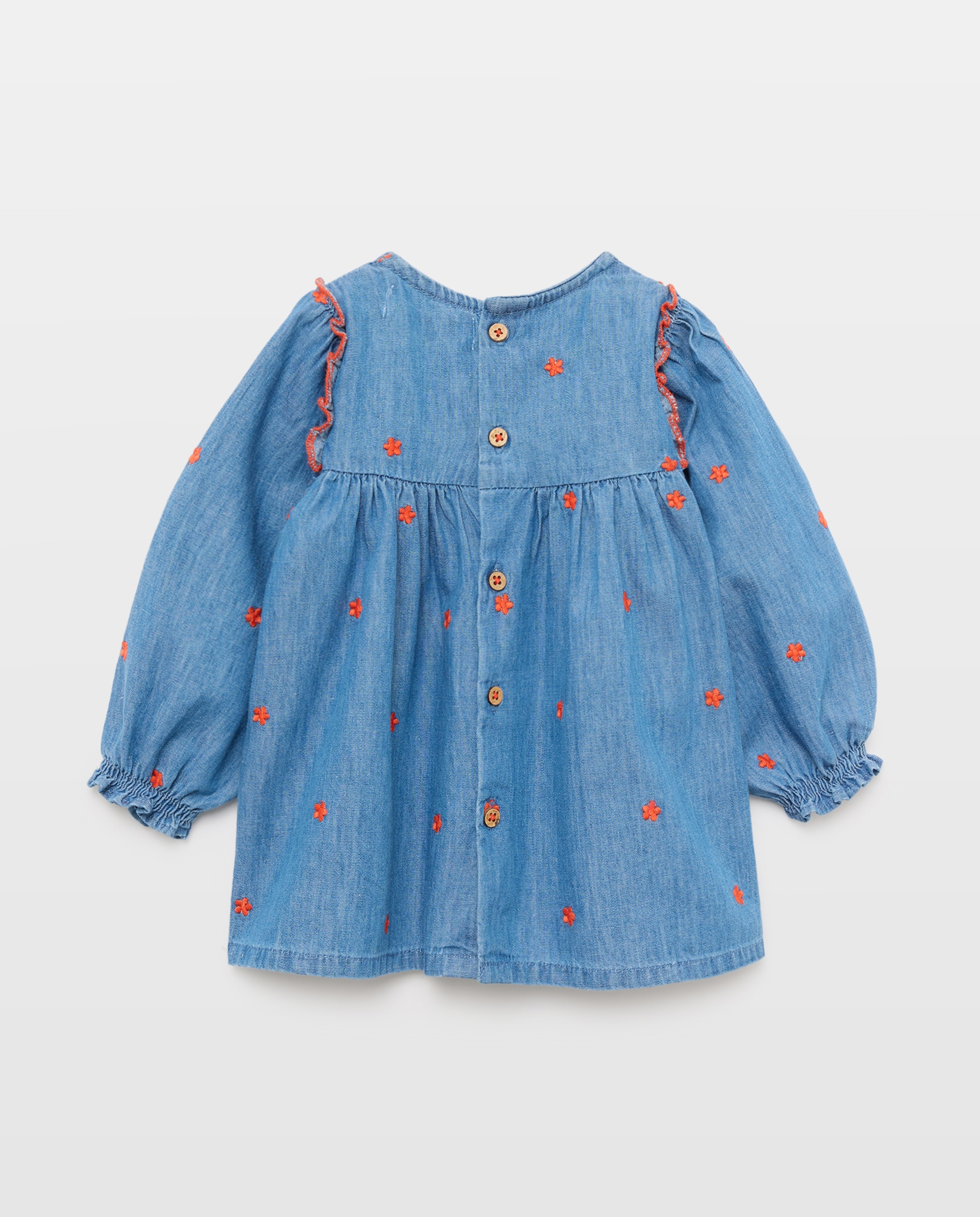 Vestido manga larga de bebé - Baby El Corte Inglés - Azul marino Azul marino-2