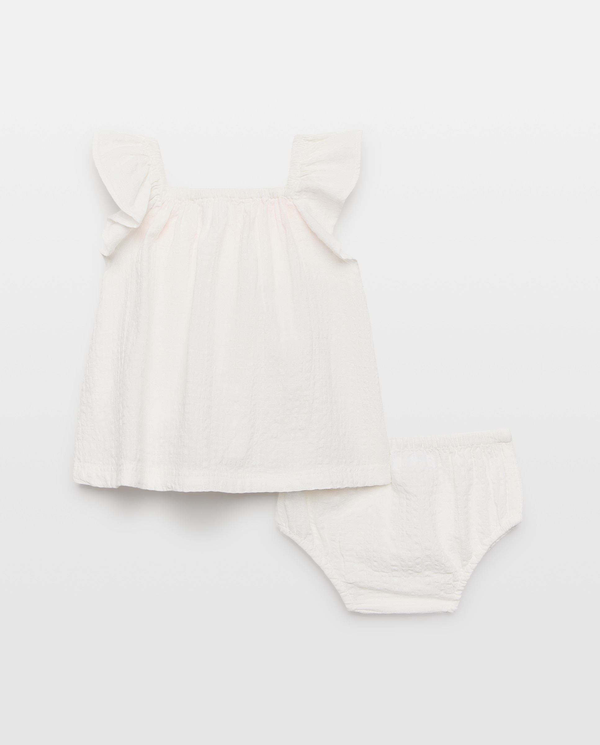 Vestido de Bebé com Cueca 300 Amarelo-2