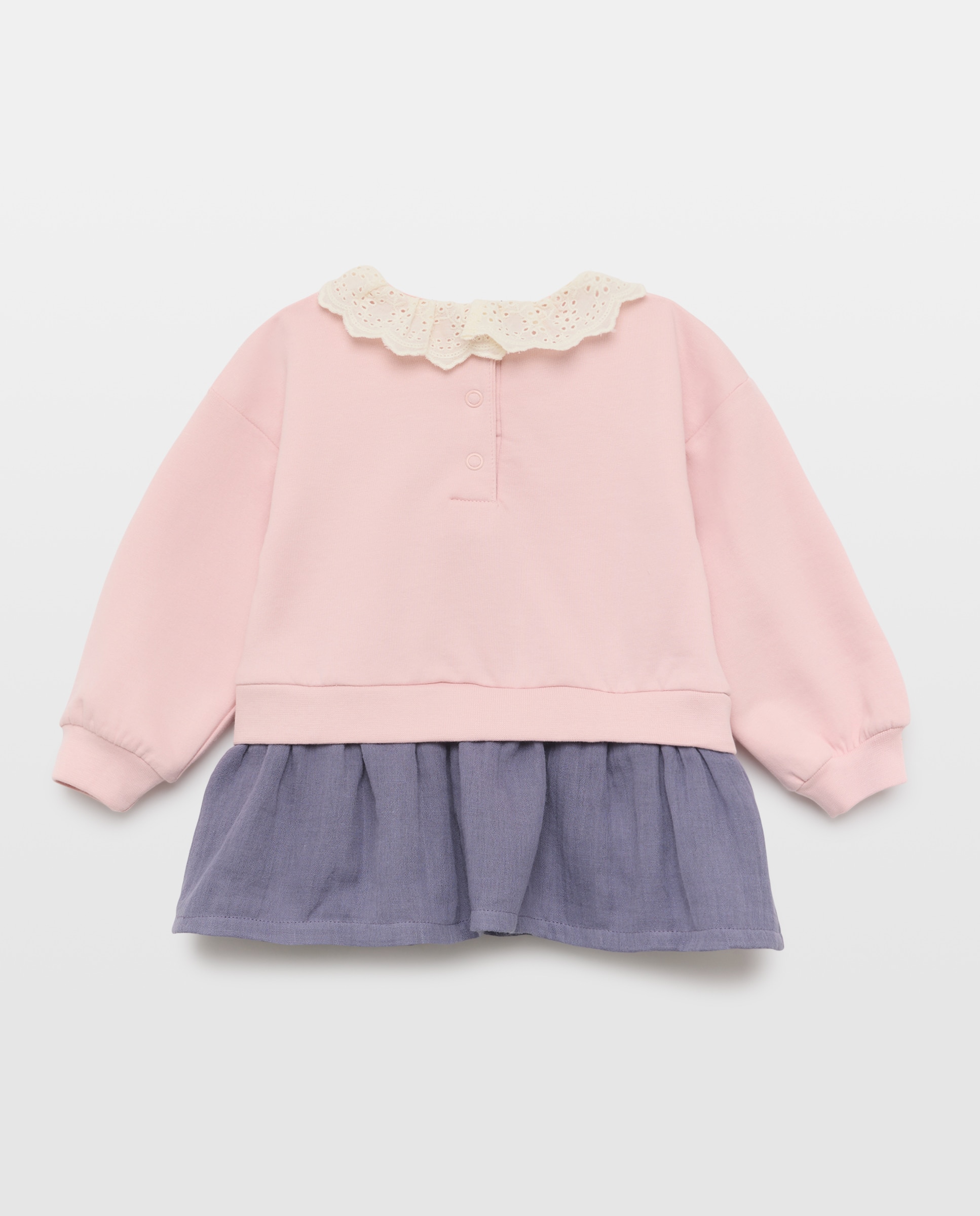 Vestido de Bebé com Estampado de Fantasia Rosa-2